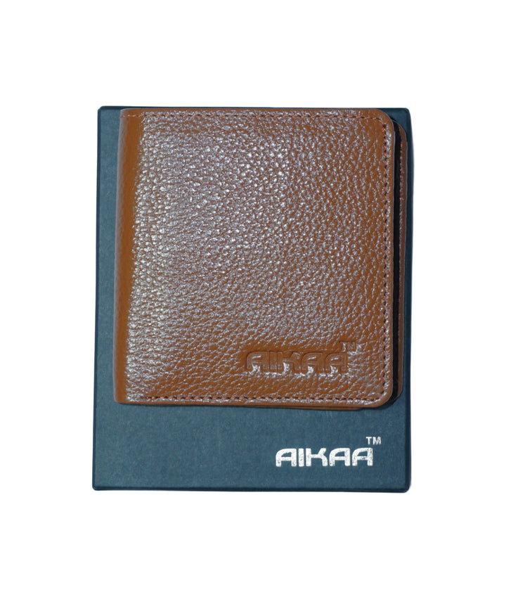 AIKAA Premium Leather Brown Wallet