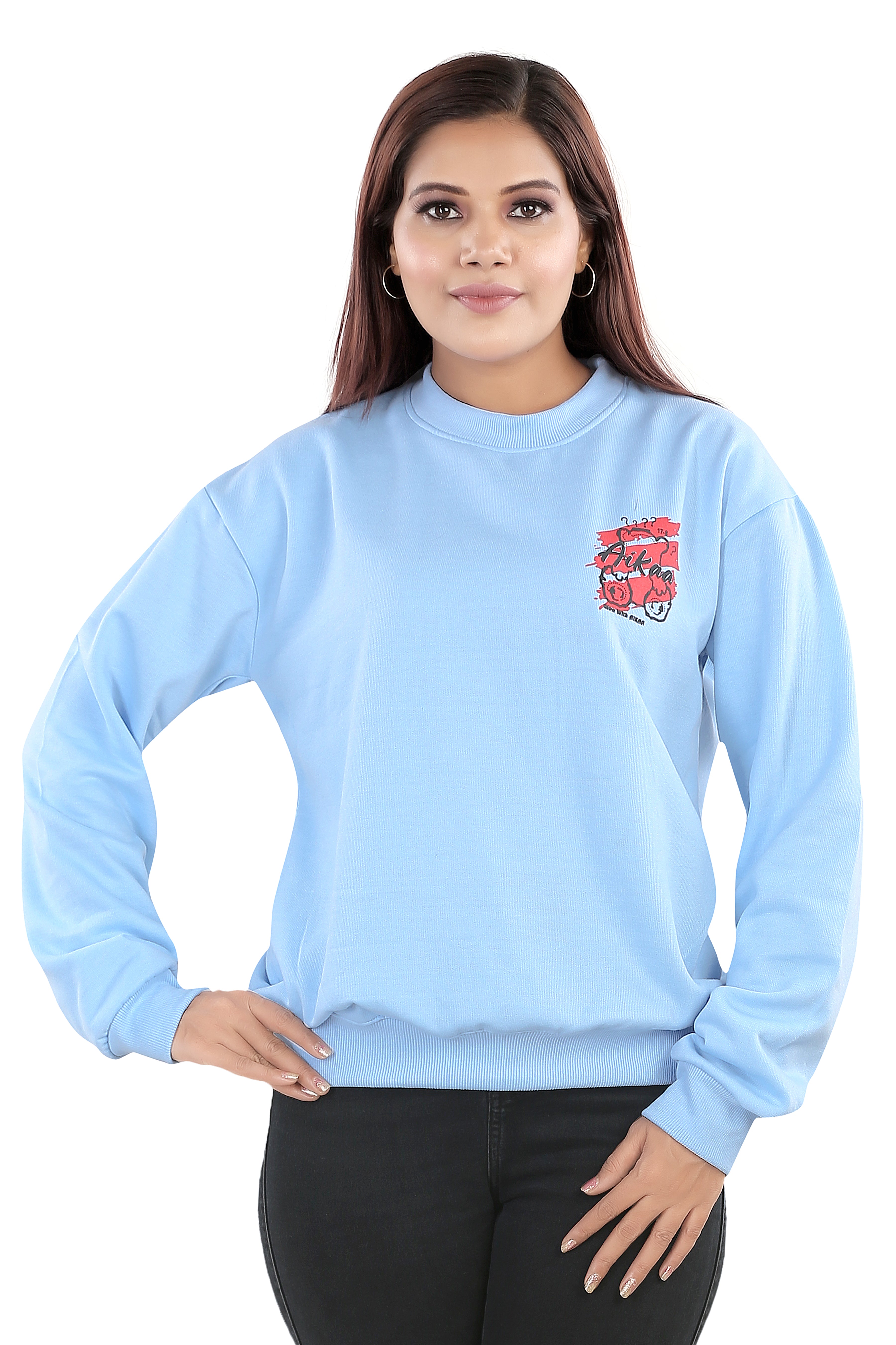 Women's RND Neck Fleese Top