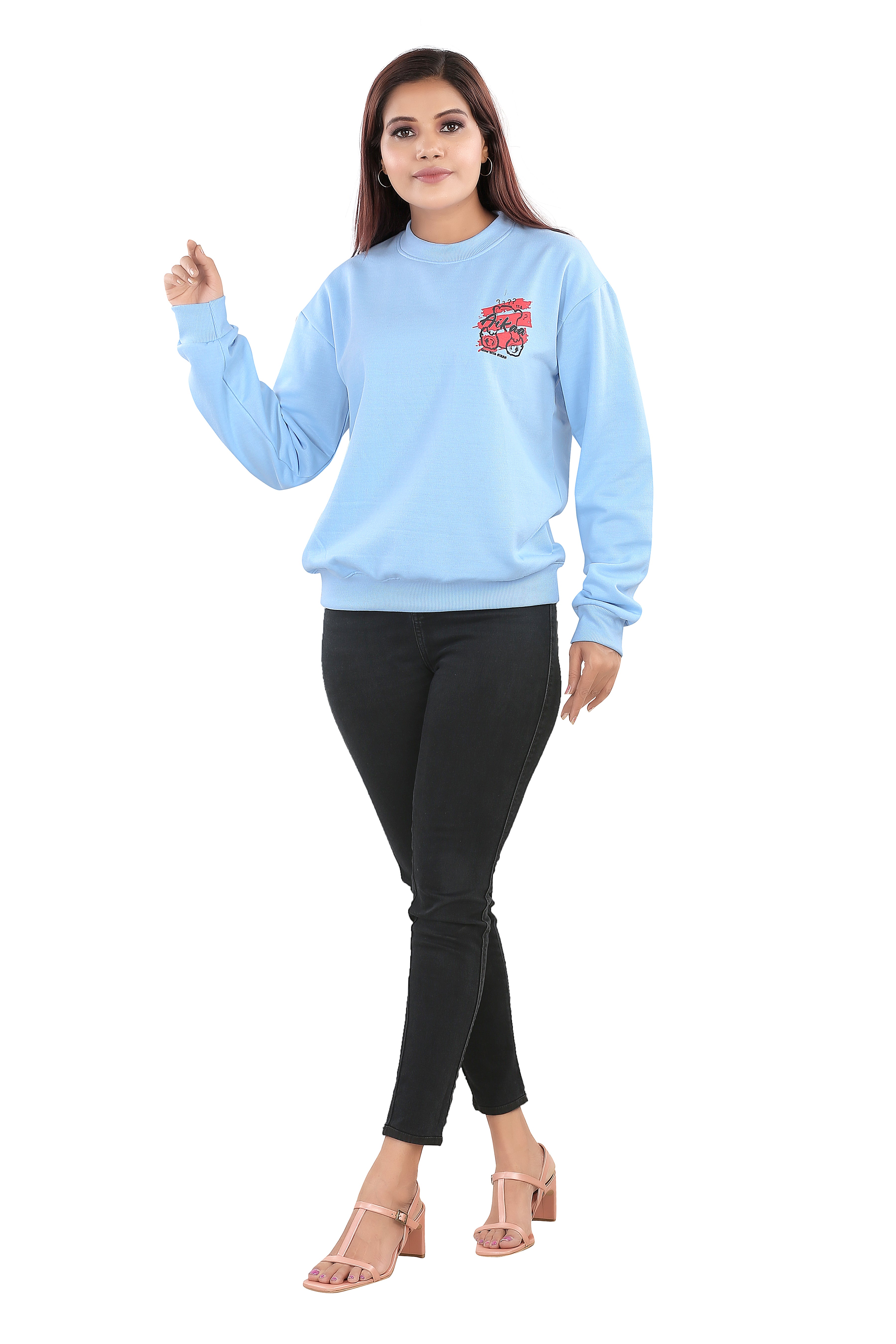 Women's RND Neck Fleese Top