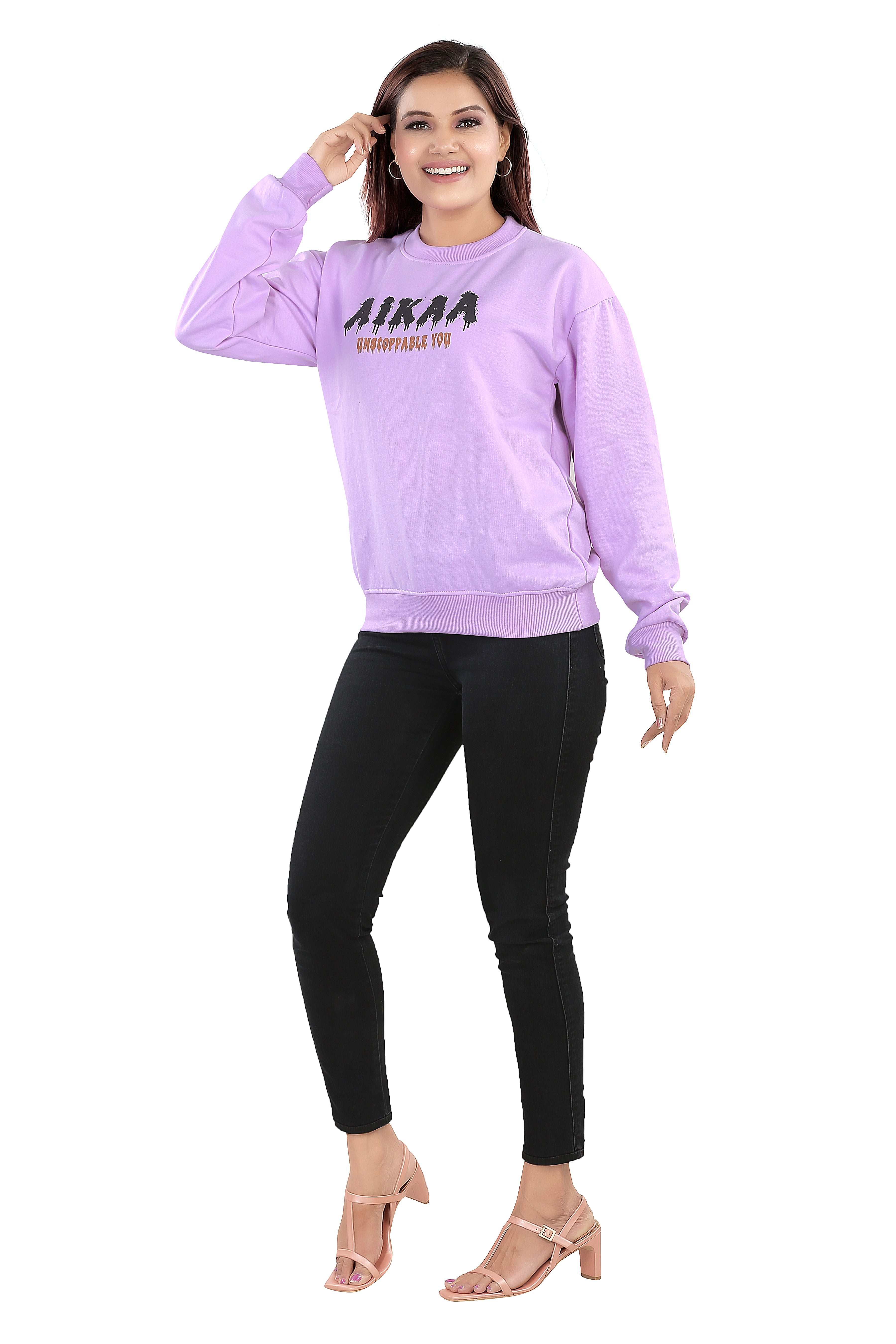 Women's RND Neck Fleese Top