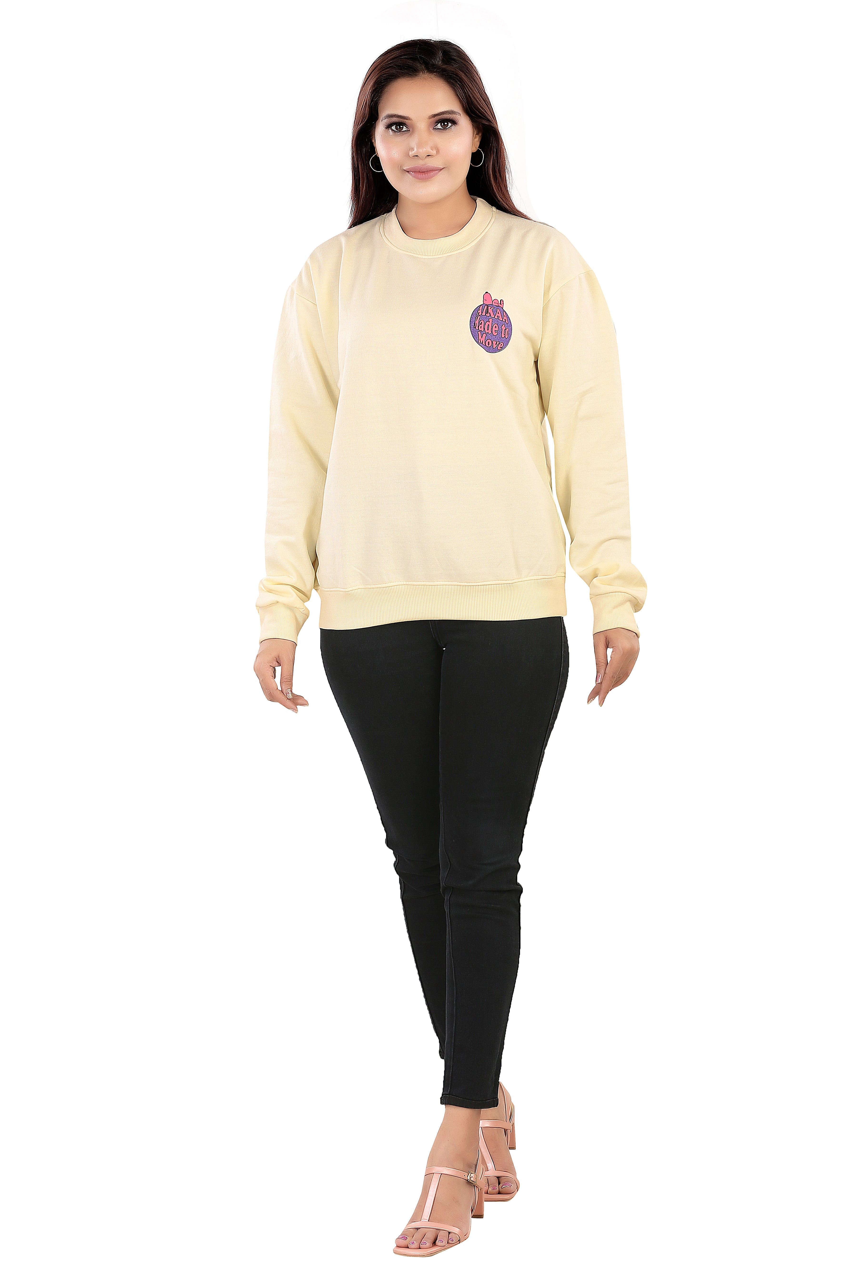 Women's RND Neck Fleese Top