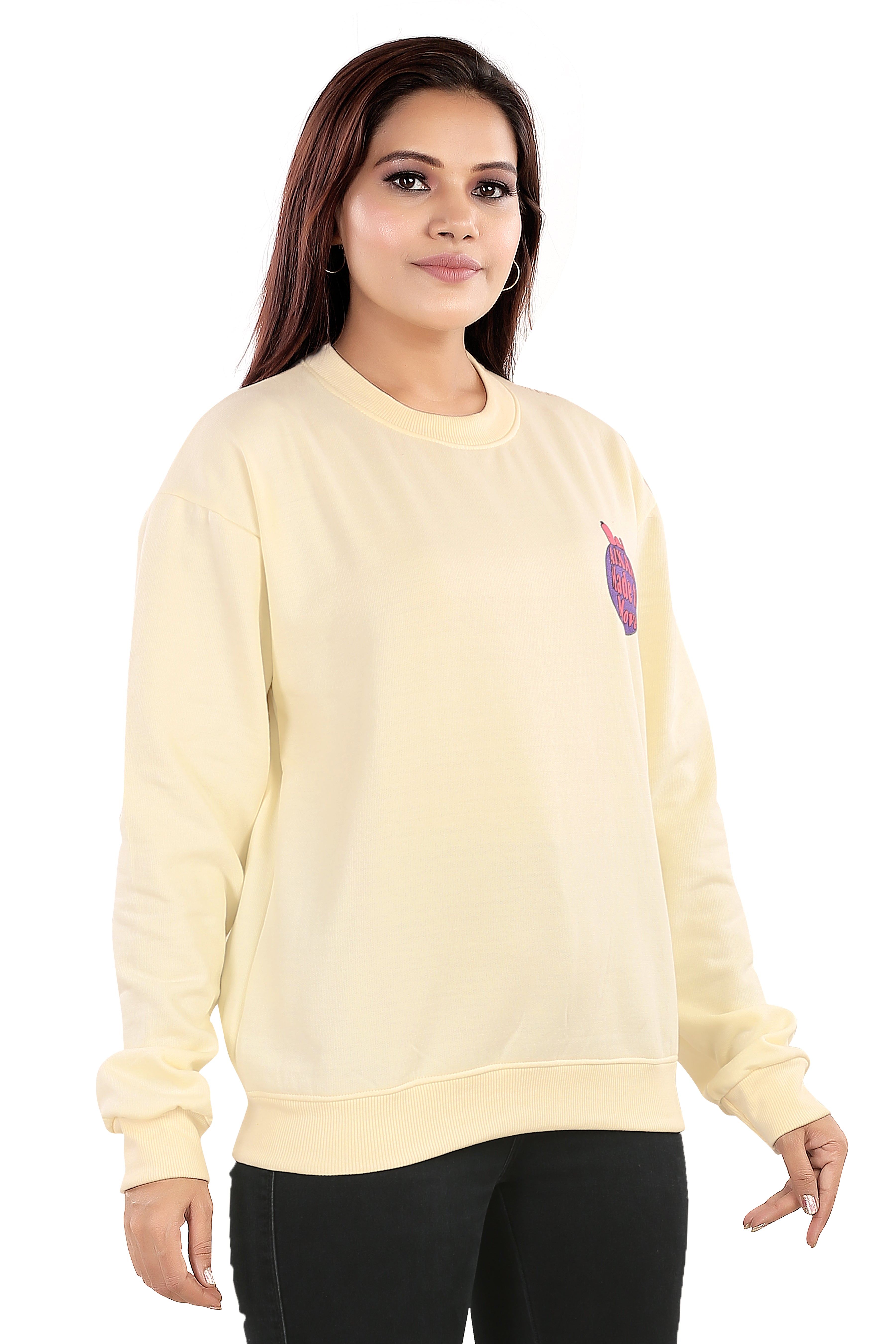 Women's RND Neck Fleese Top