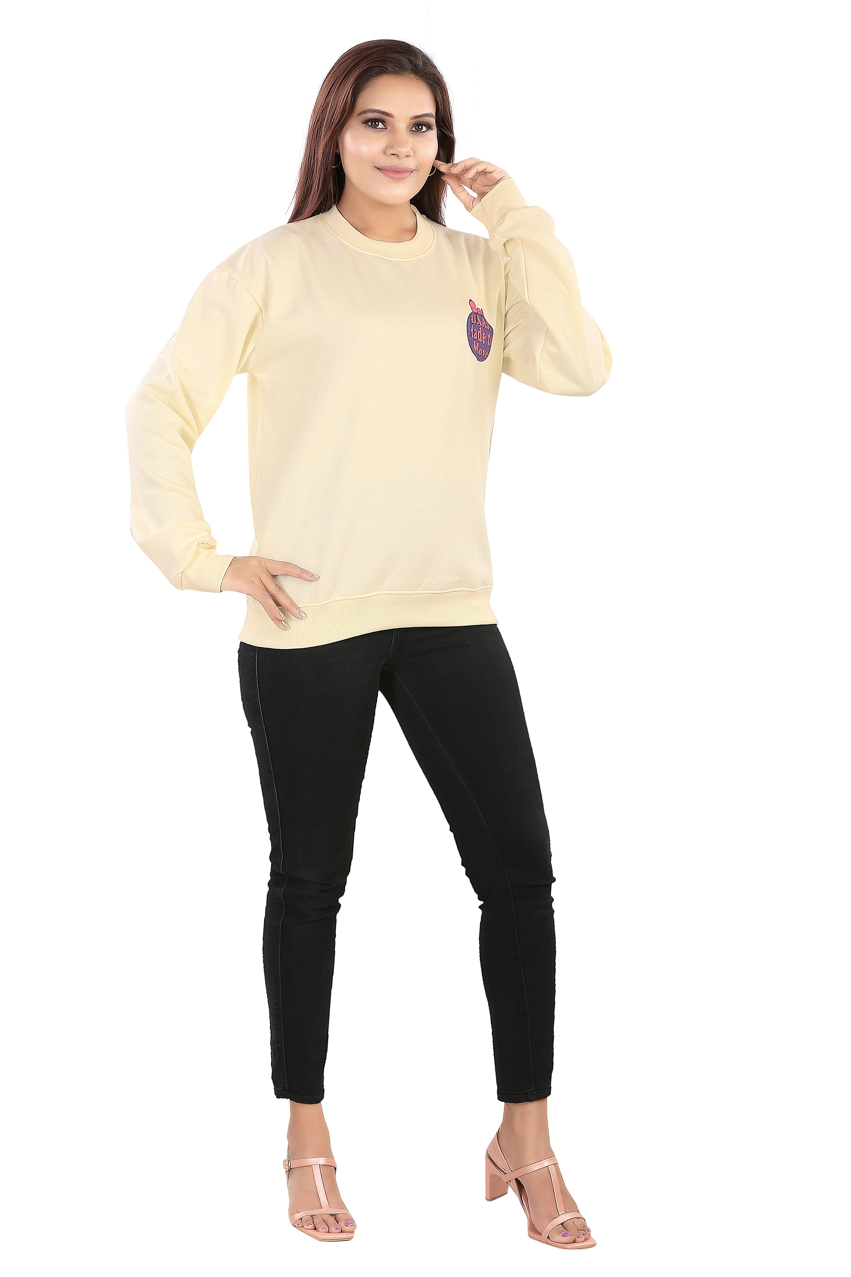 Women's RND Neck Fleese Top