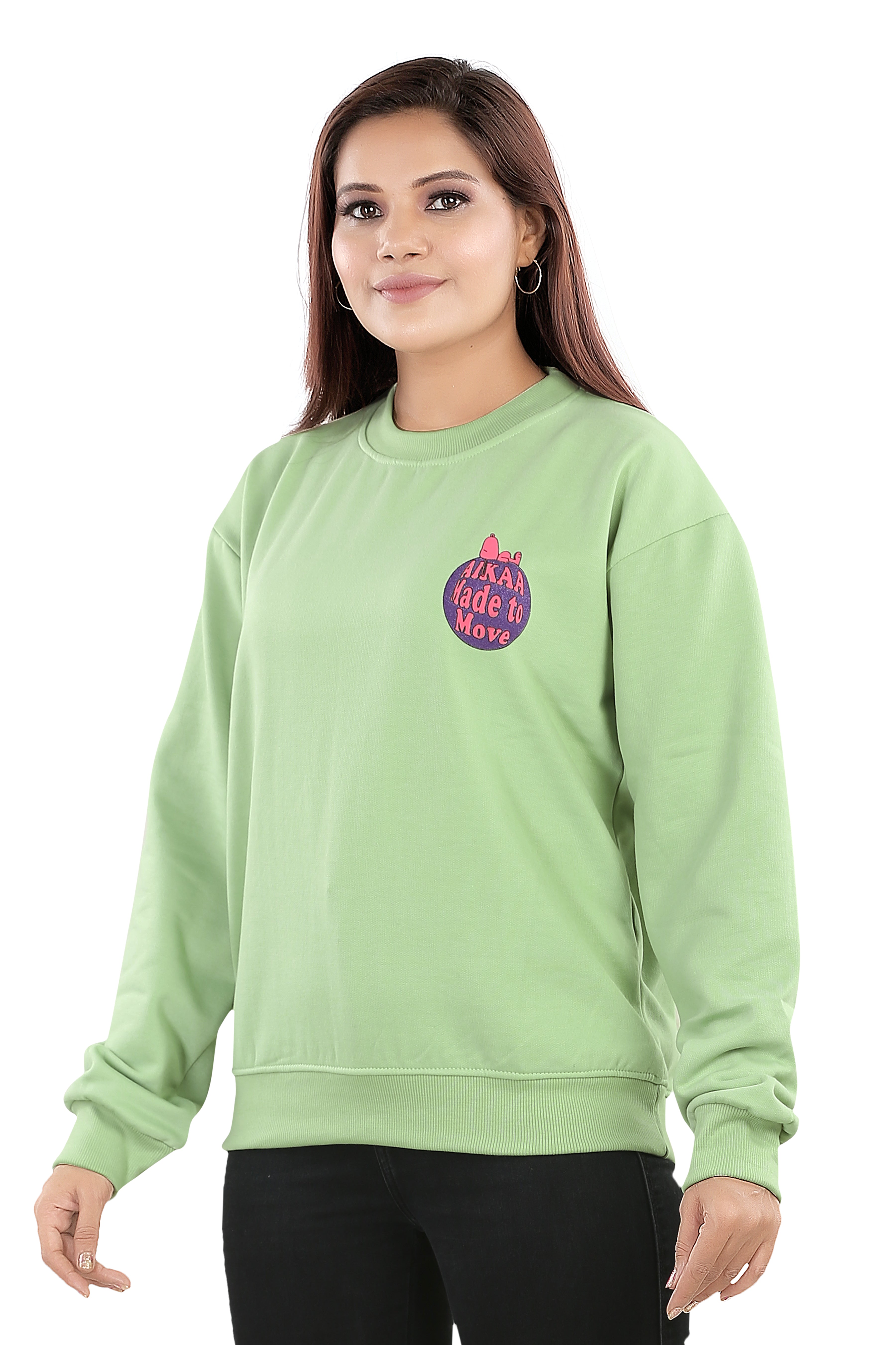 Women's RND Neck Fleese Top