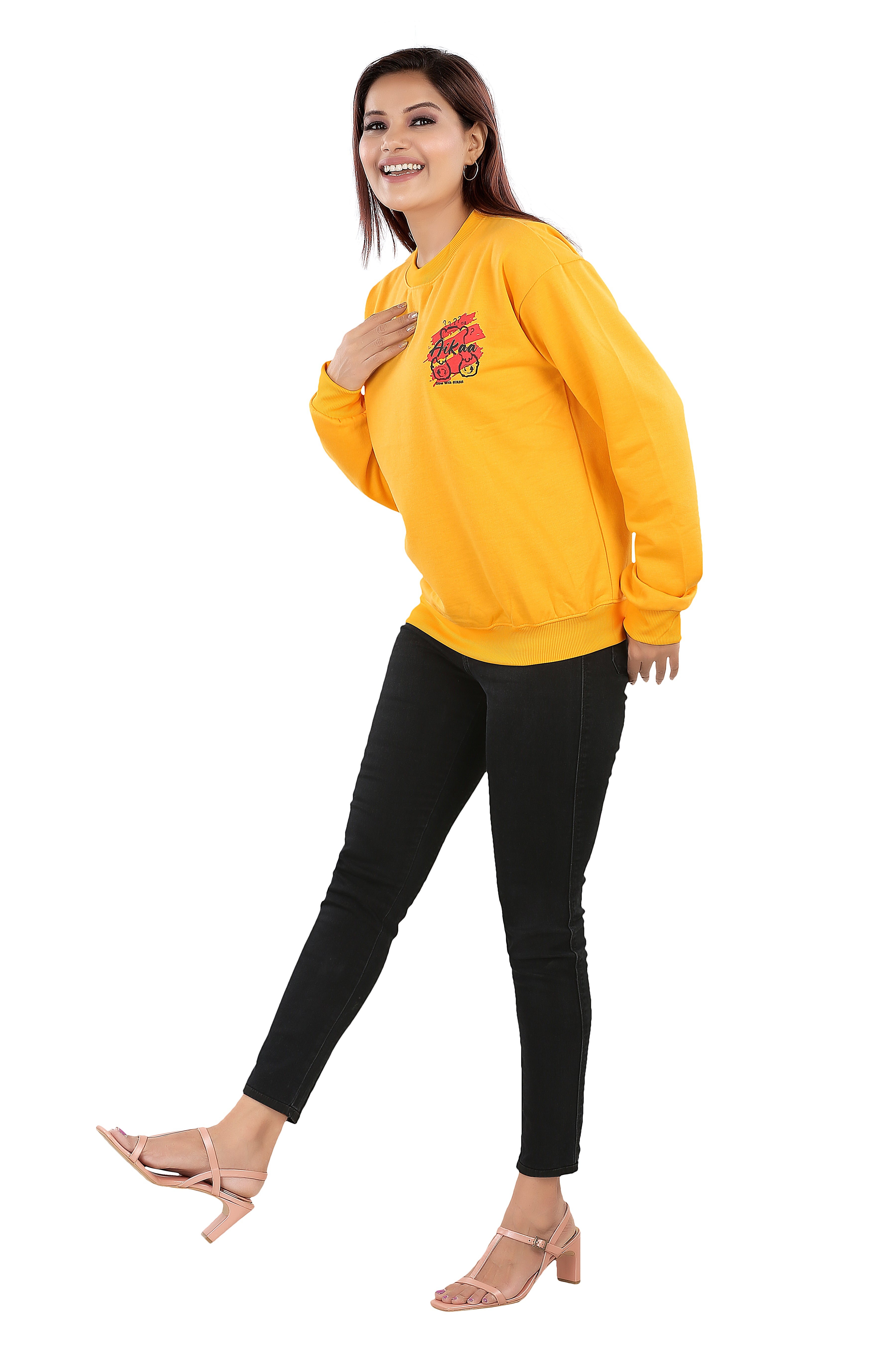 Women's RND Neck Fleese Top