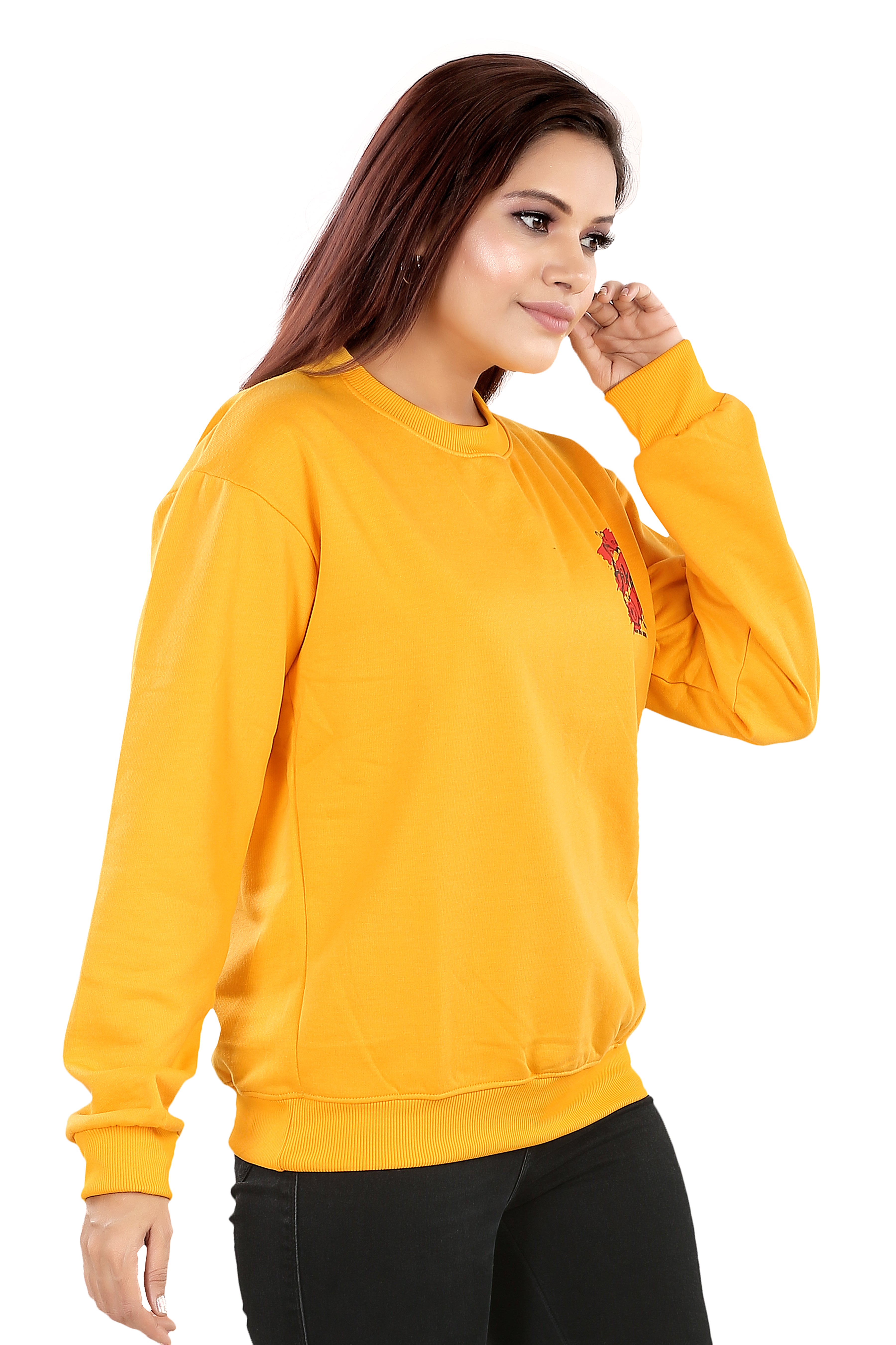 Women's RND Neck Fleese Top
