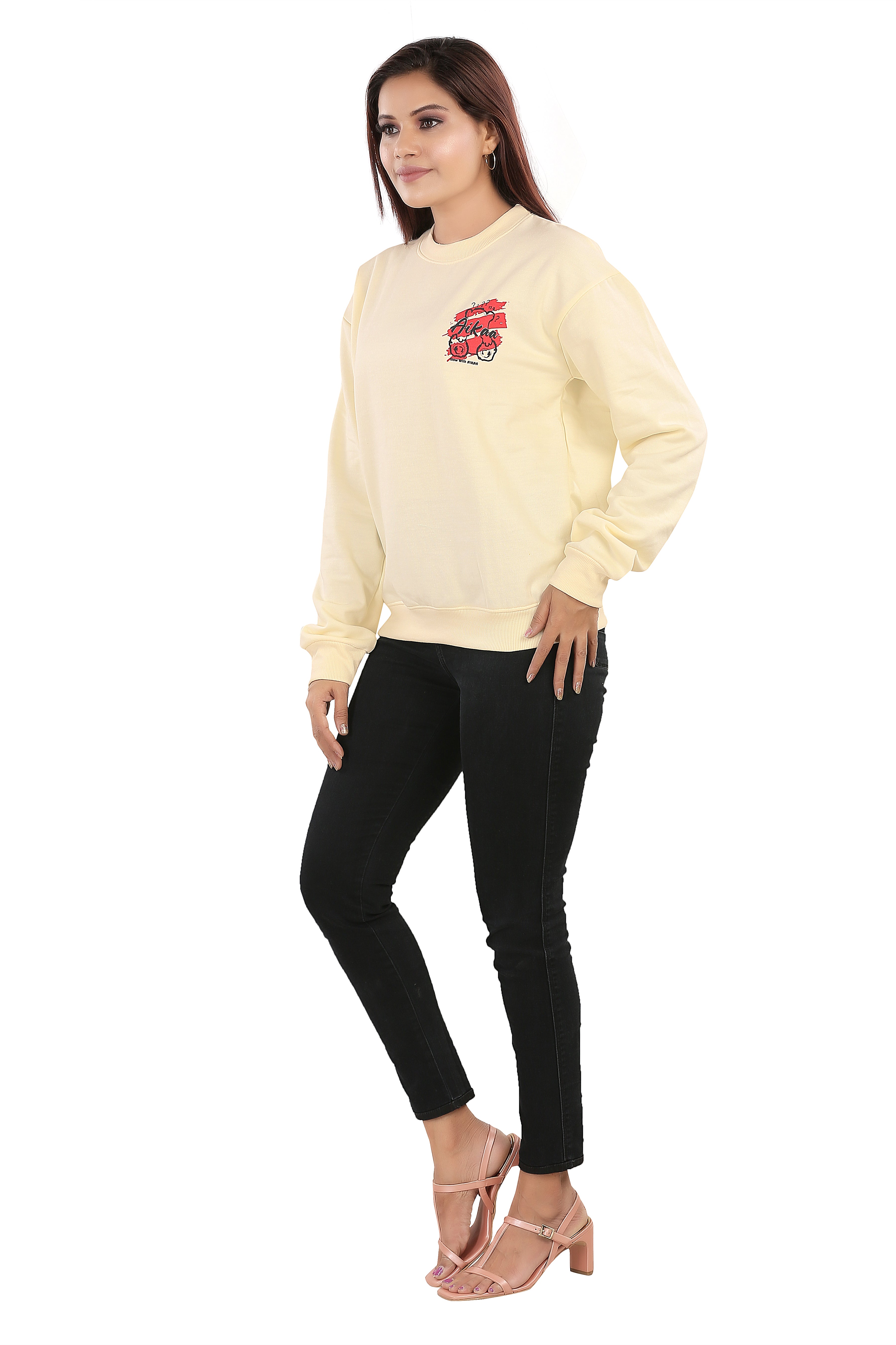 Women's RND Neck Fleese Top
