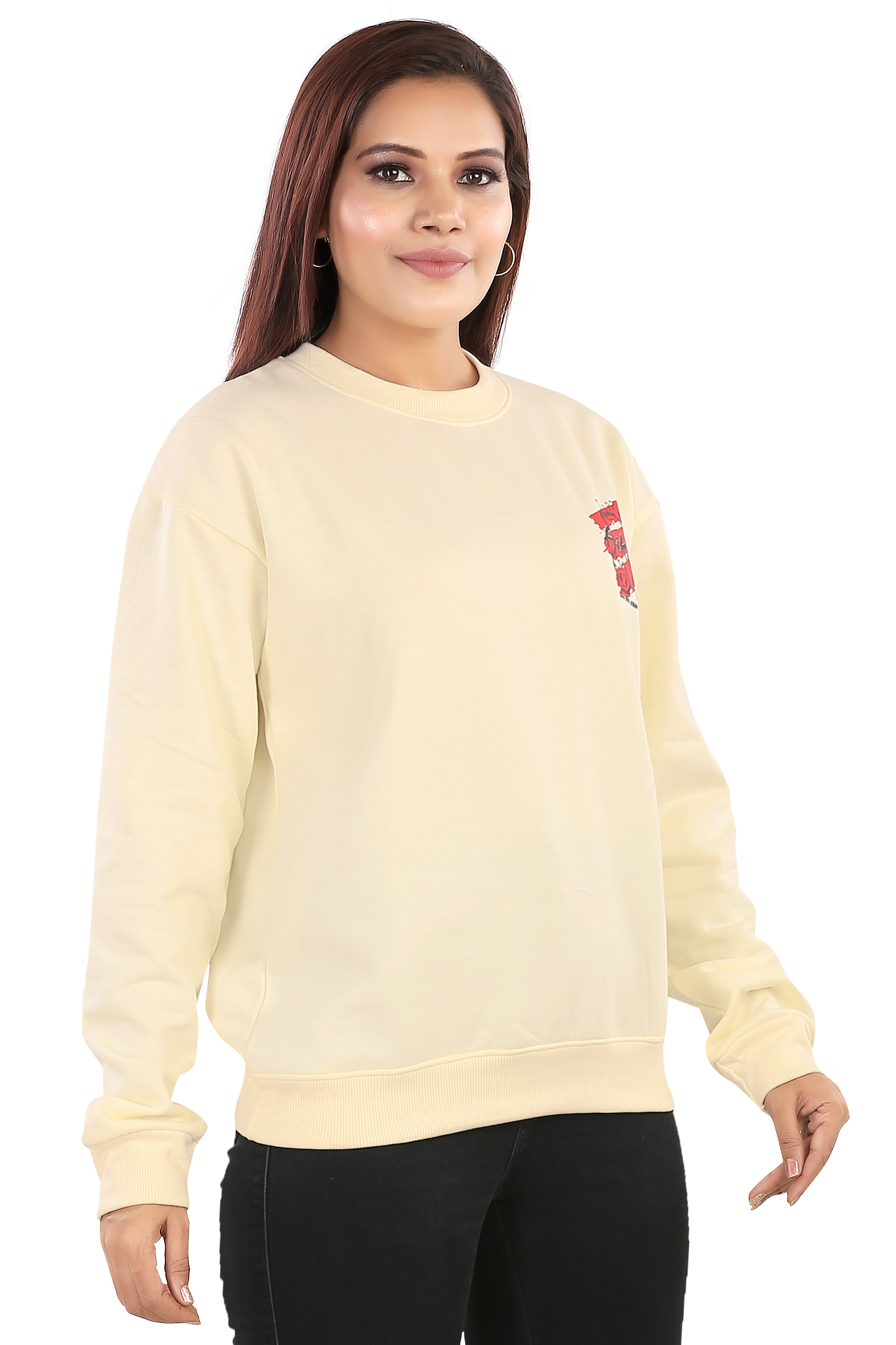 Women's RND Neck Fleese Top