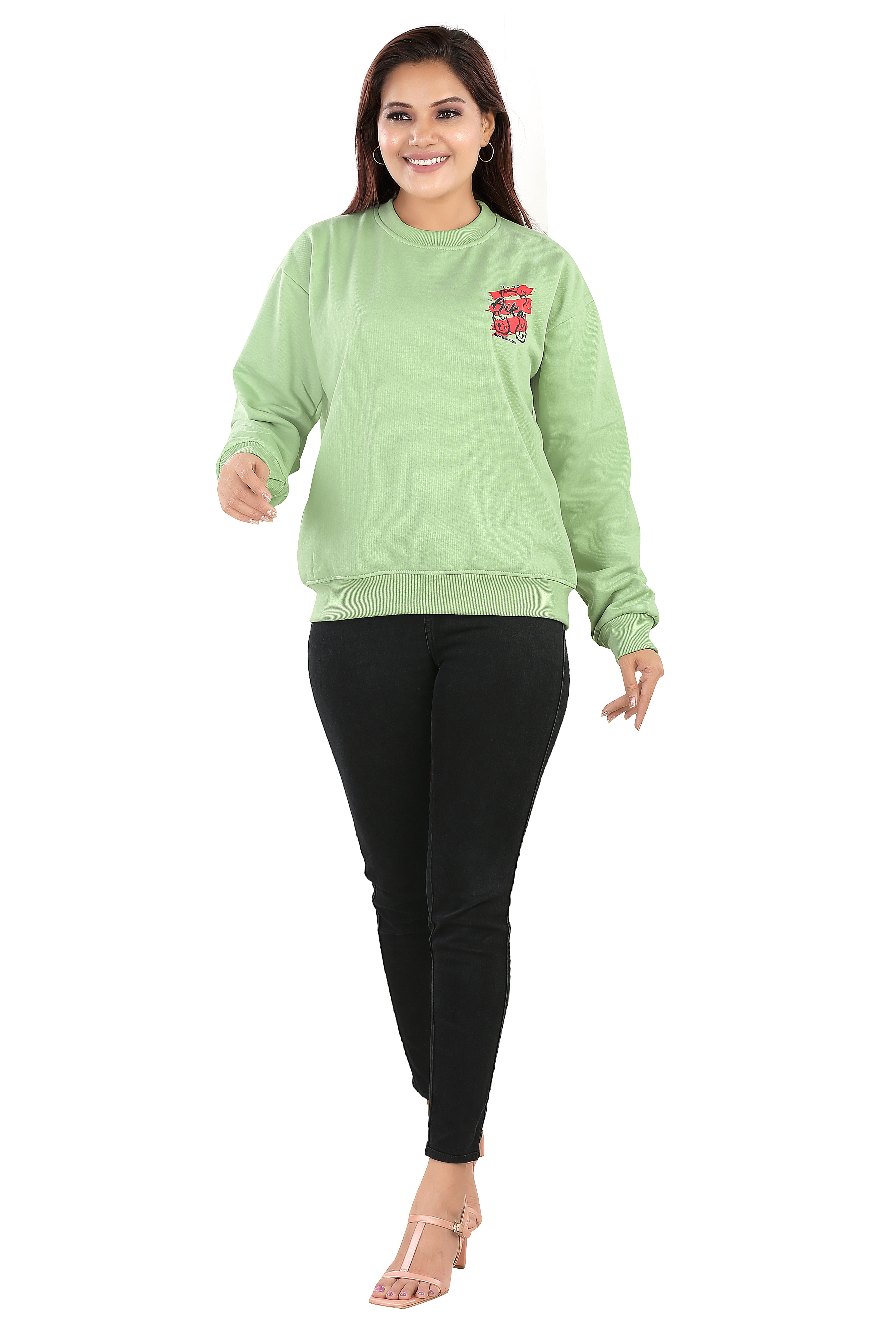 Women's RND Neck Fleese Top