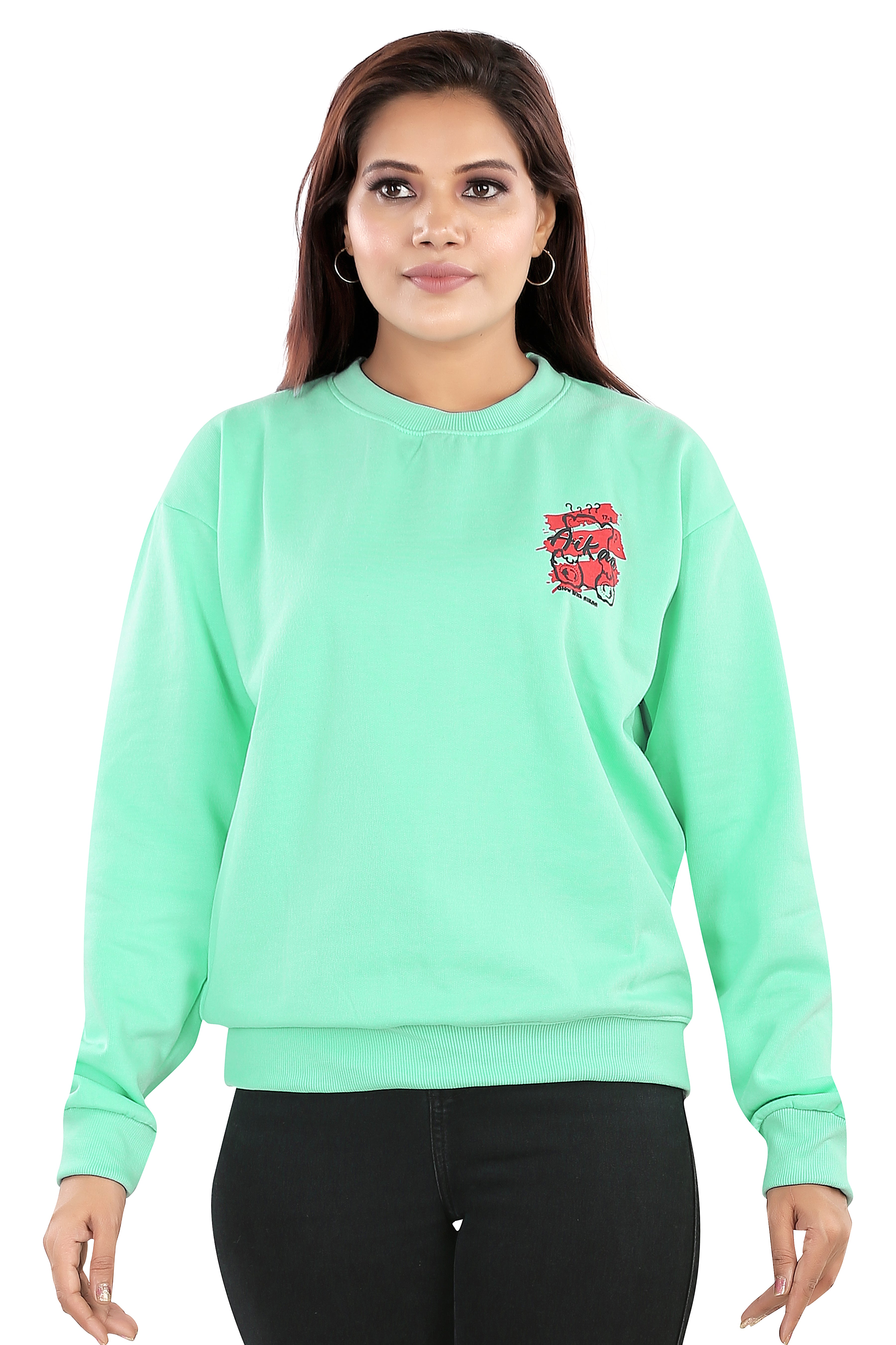 Women's RND Neck Fleese Top