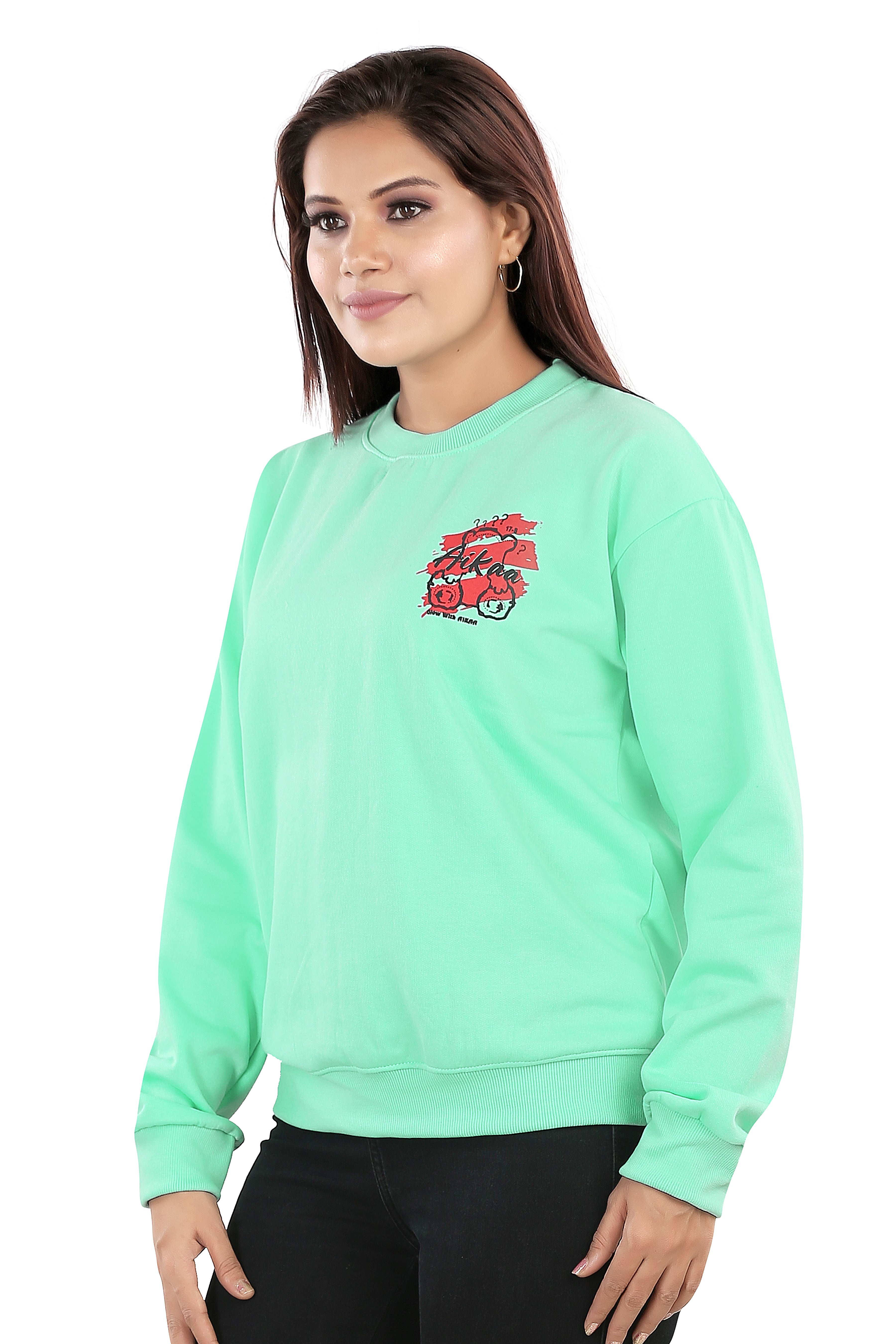 Women's RND Neck Fleese Top