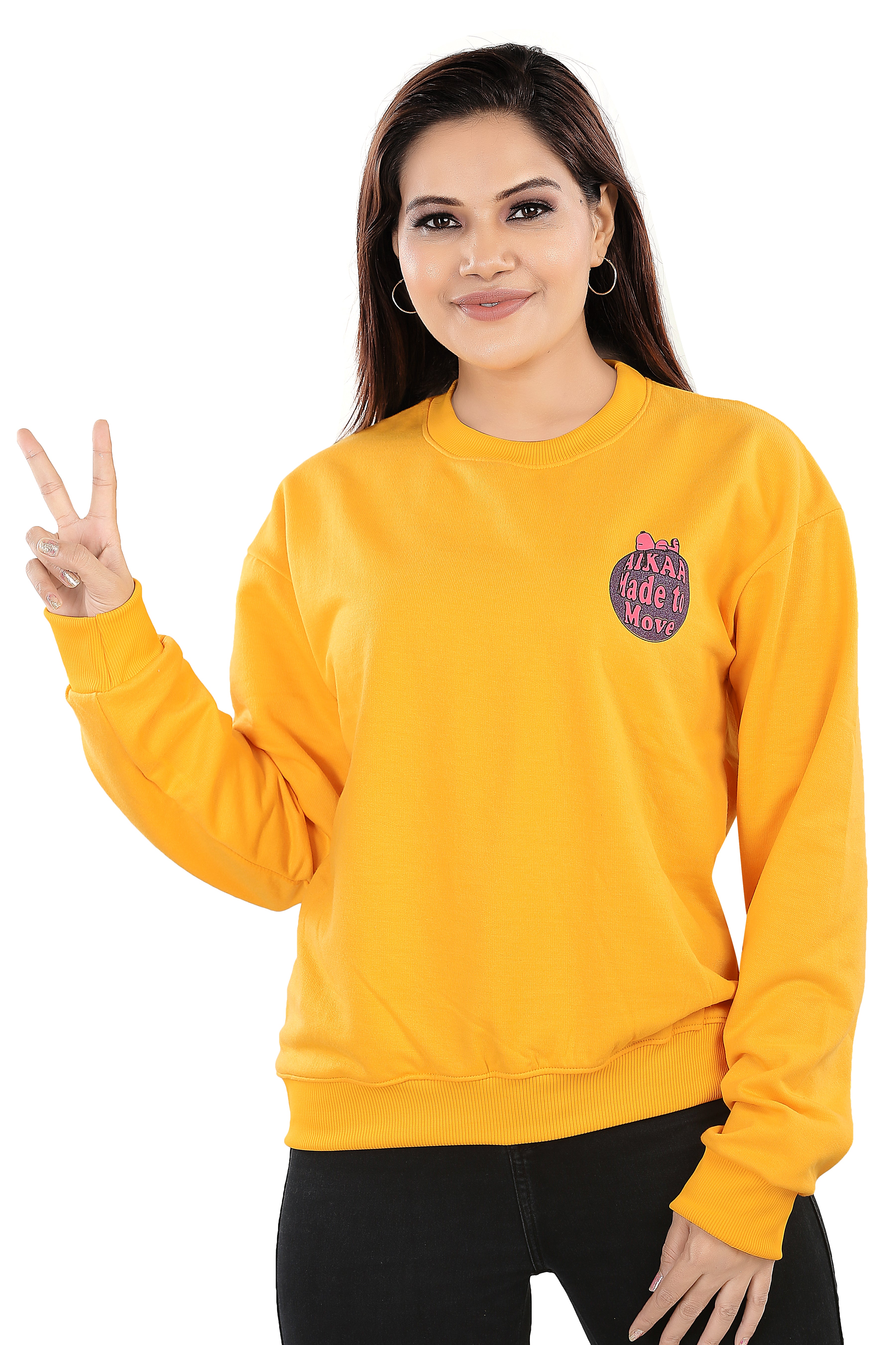 Women's RND Neck Fleese Top