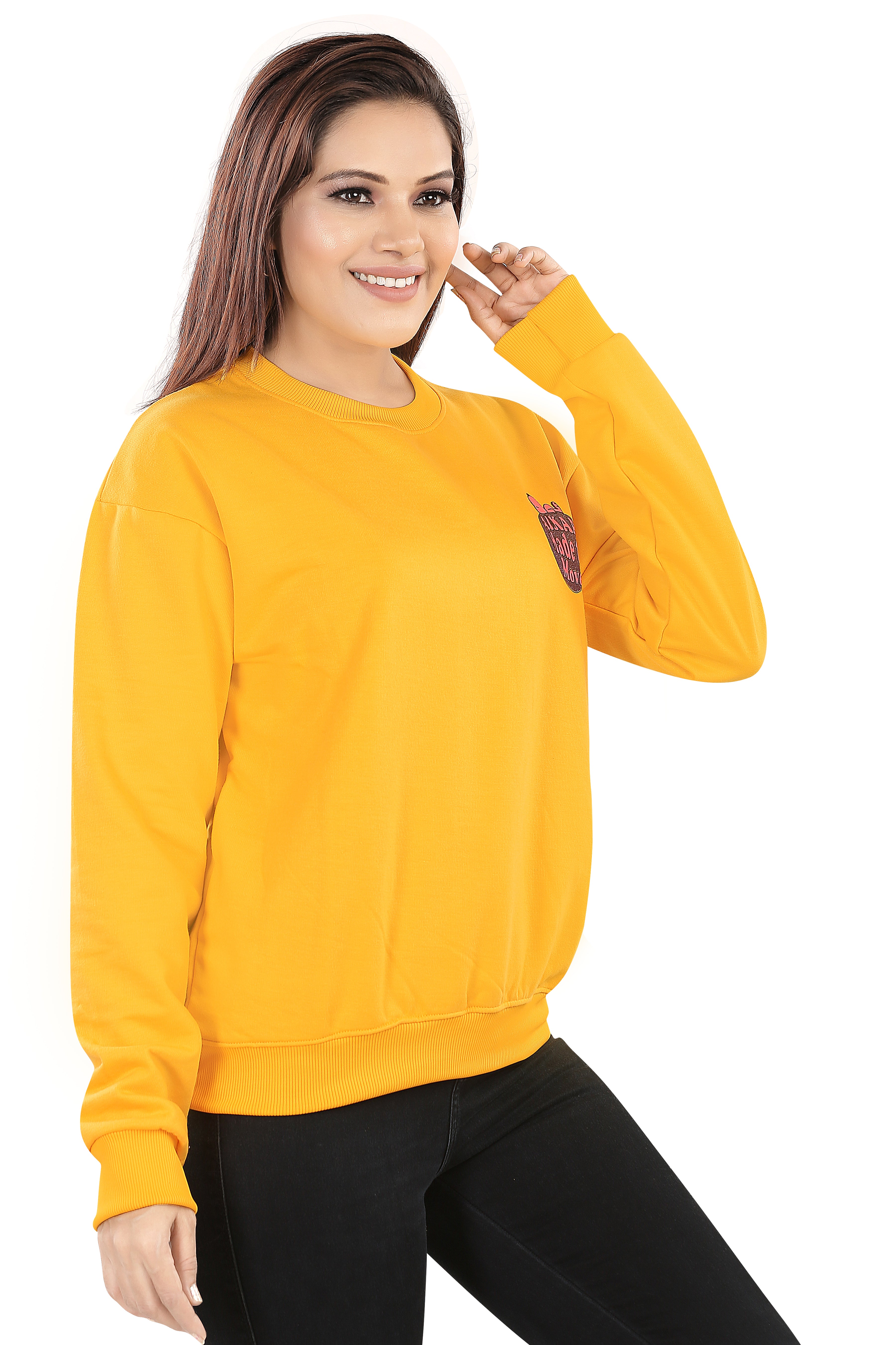 Women's RND Neck Fleese Top