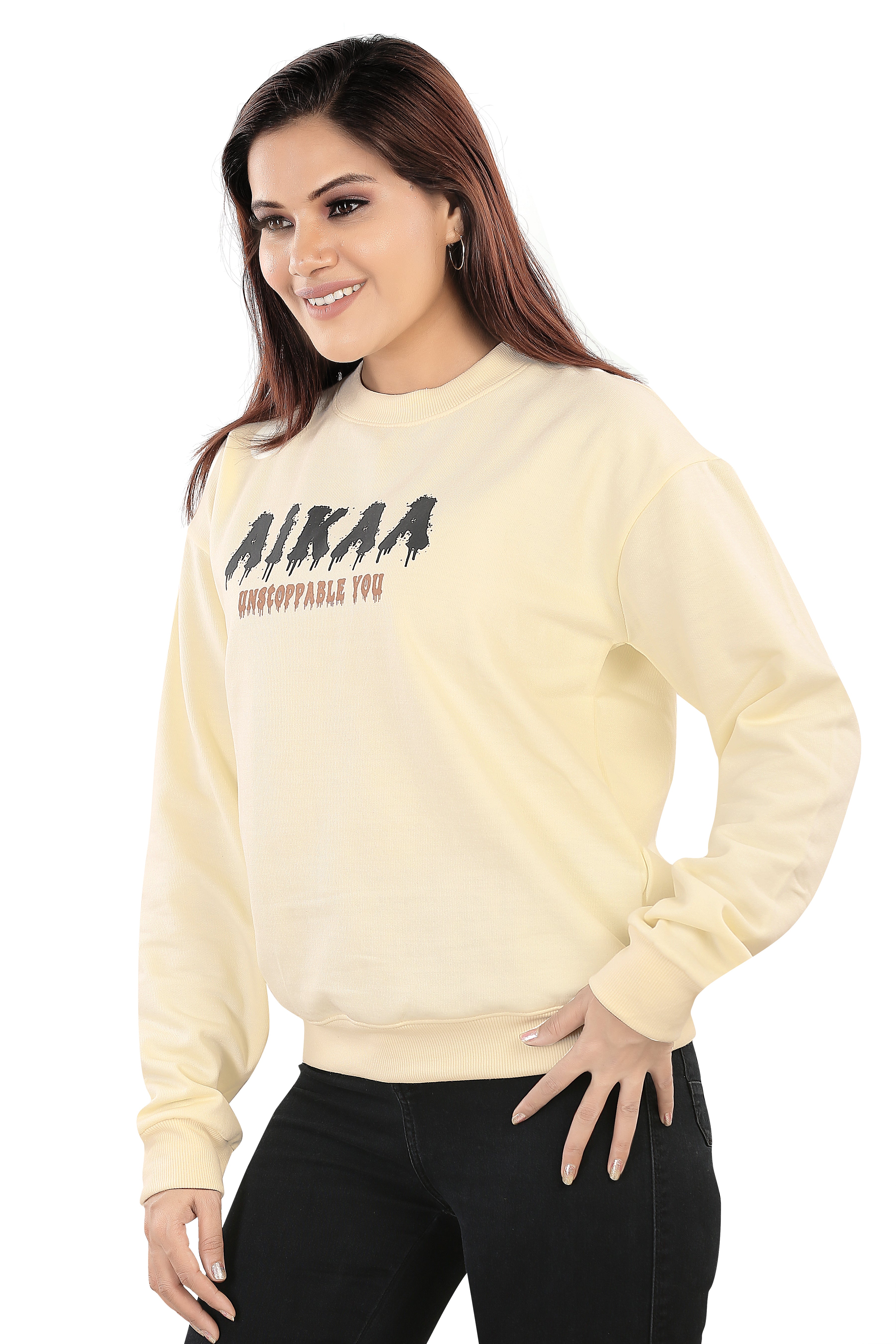 Women's RND Neck Fleese Top