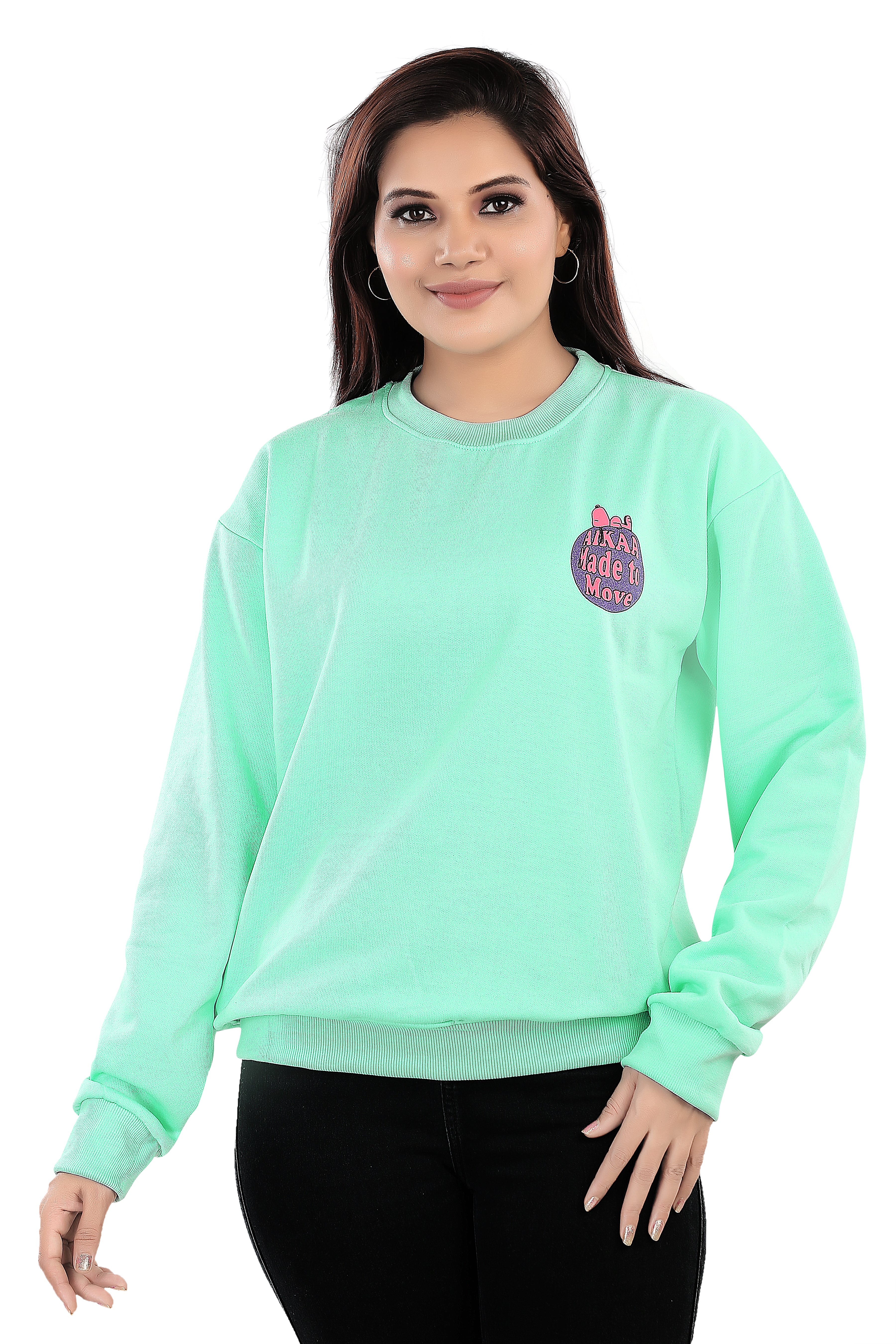 Women's RND Neck Fleese Top