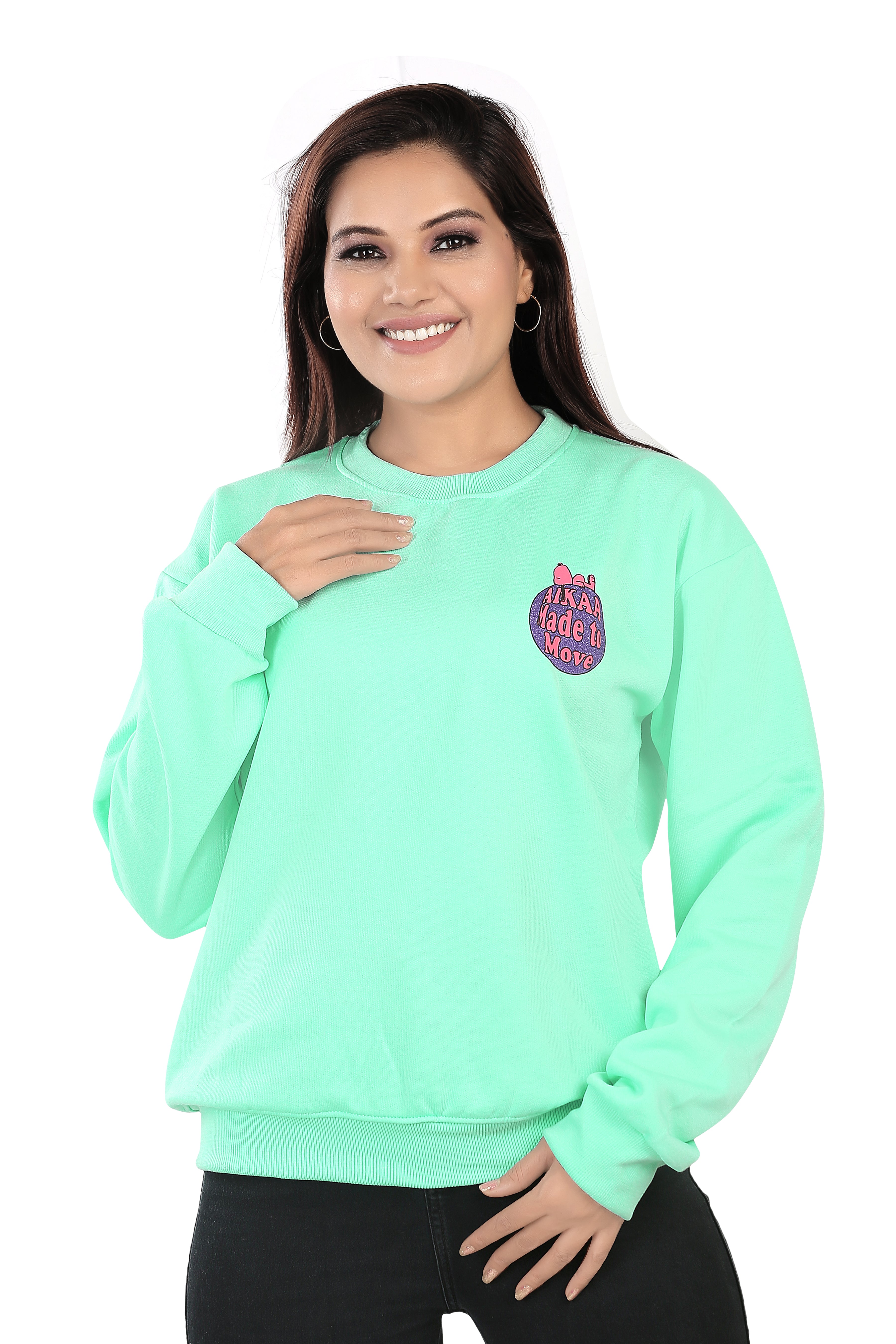 Women's RND Neck Fleese Top