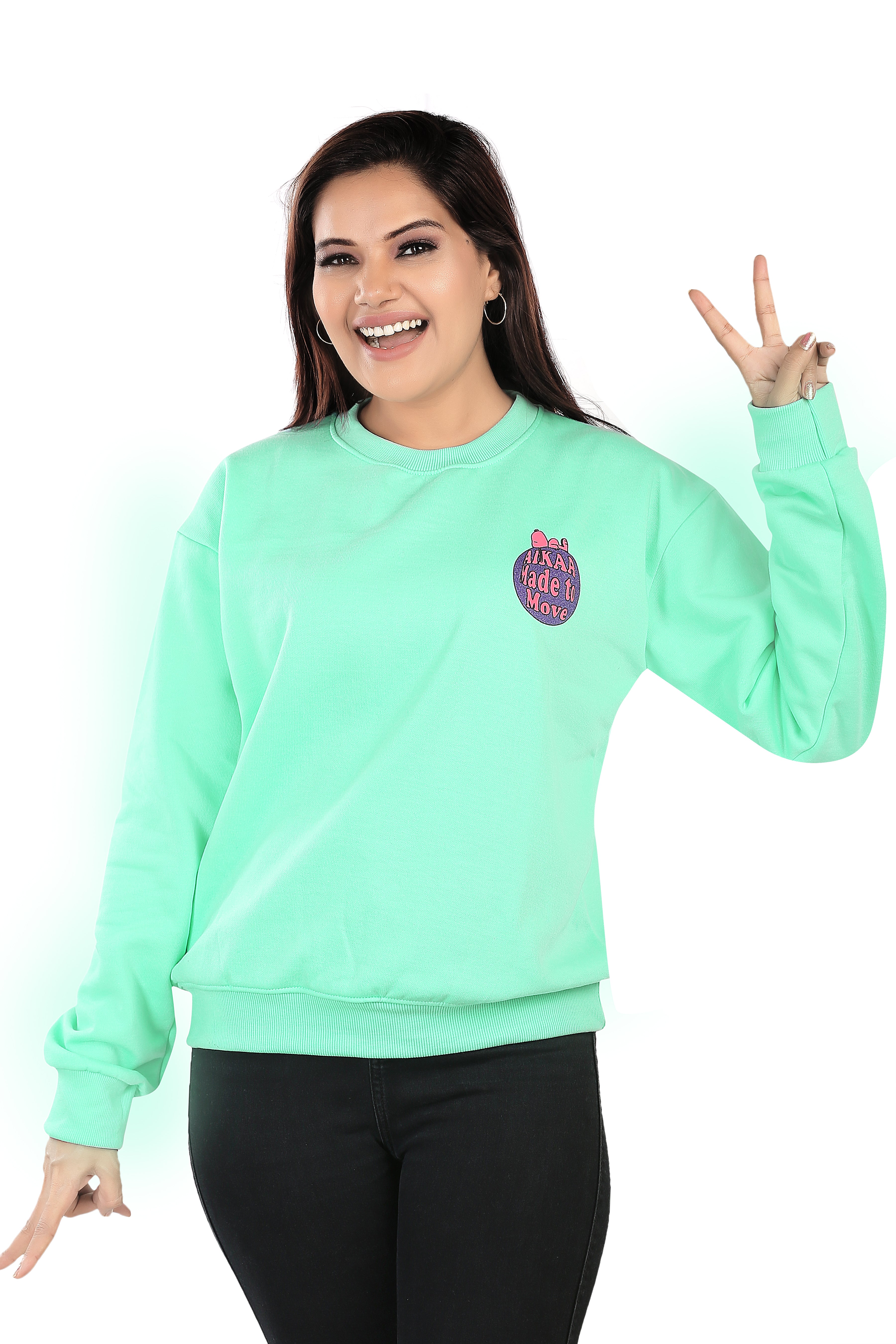 Women's RND Neck Fleese Top