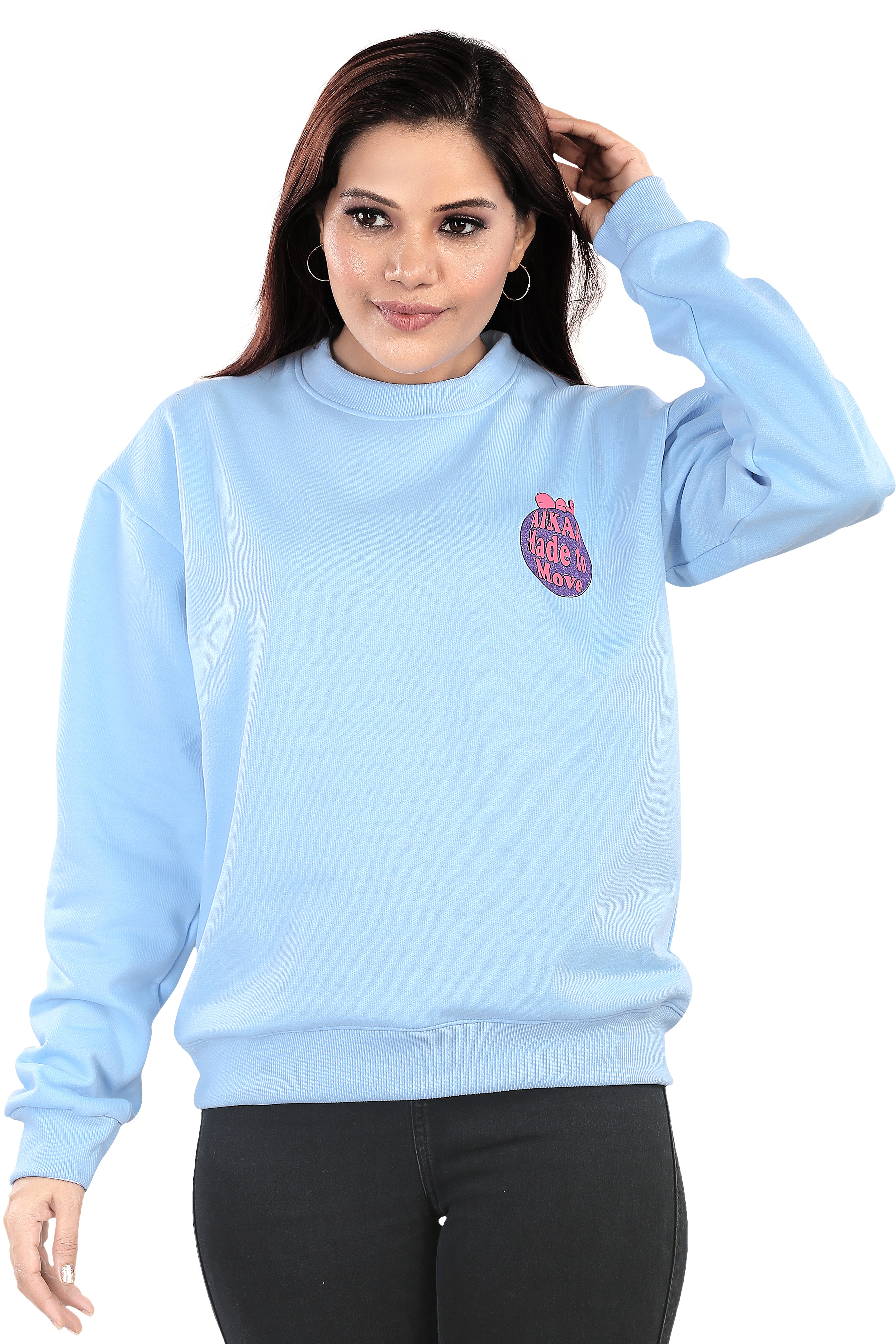 Women's RND Neck Fleese Top