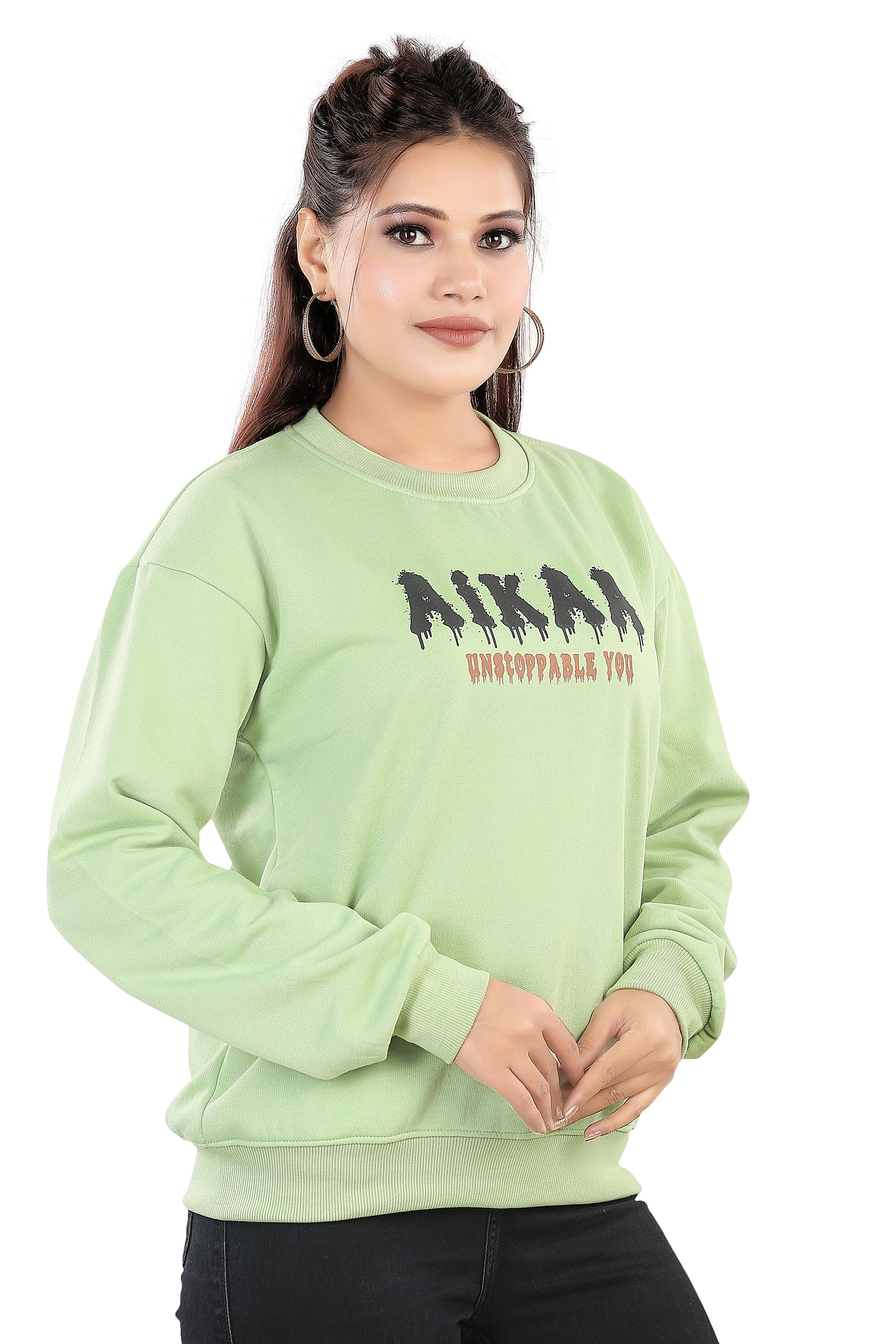 Women's RND Neck Fleese Top