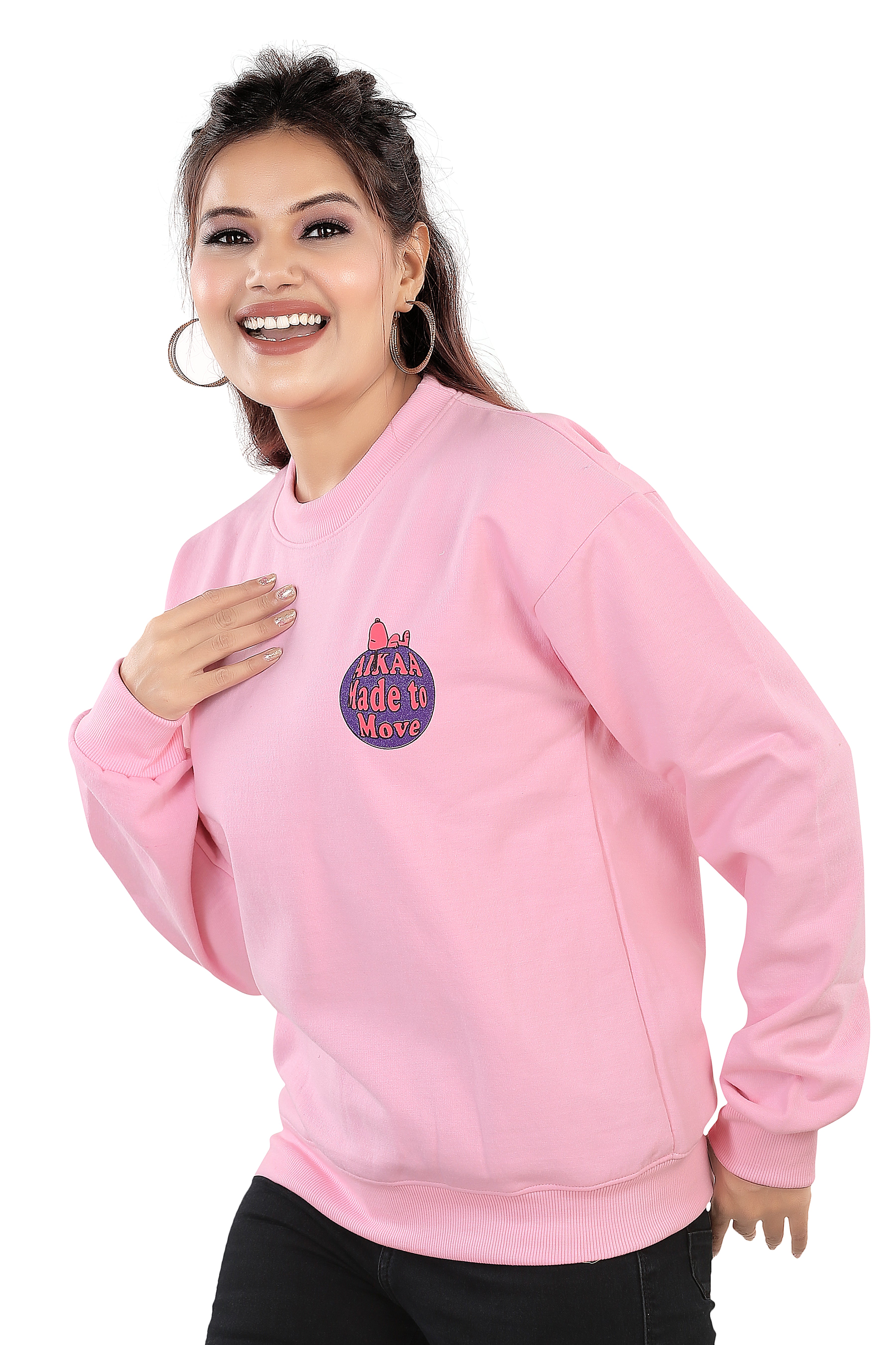 Women's RND Neck Fleese Top