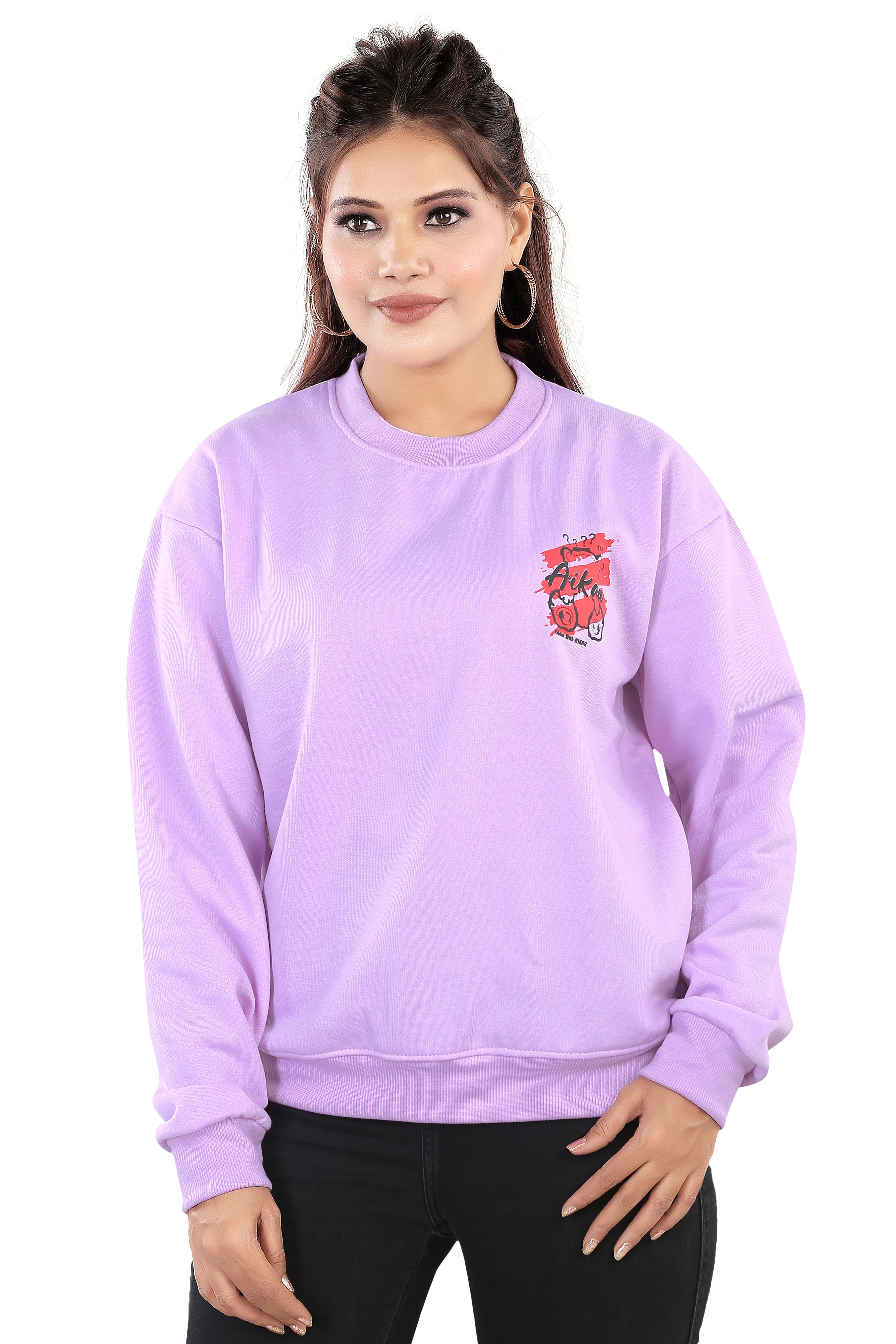Women's RND Neck Fleese Top