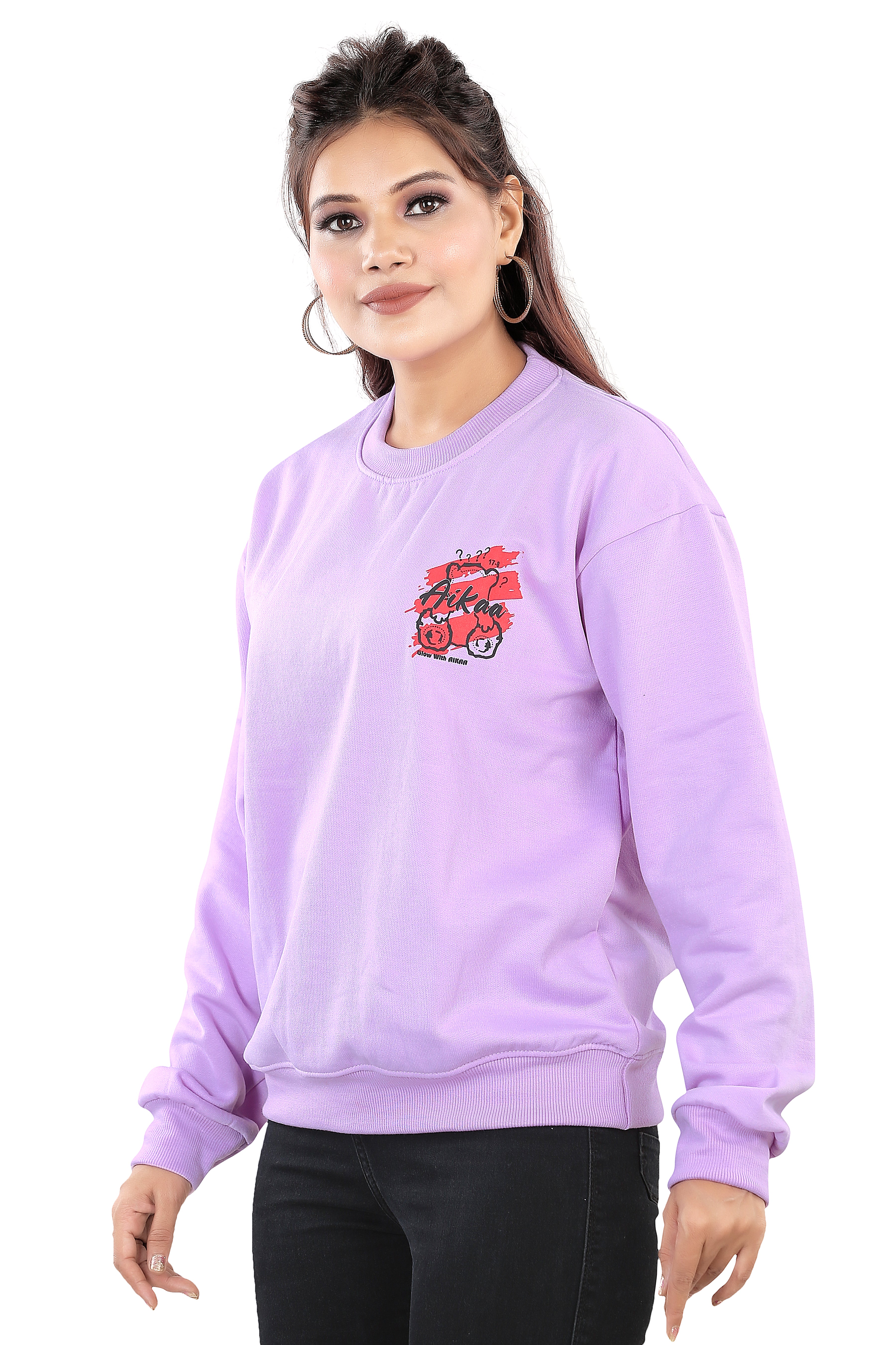 Women's RND Neck Fleese Top