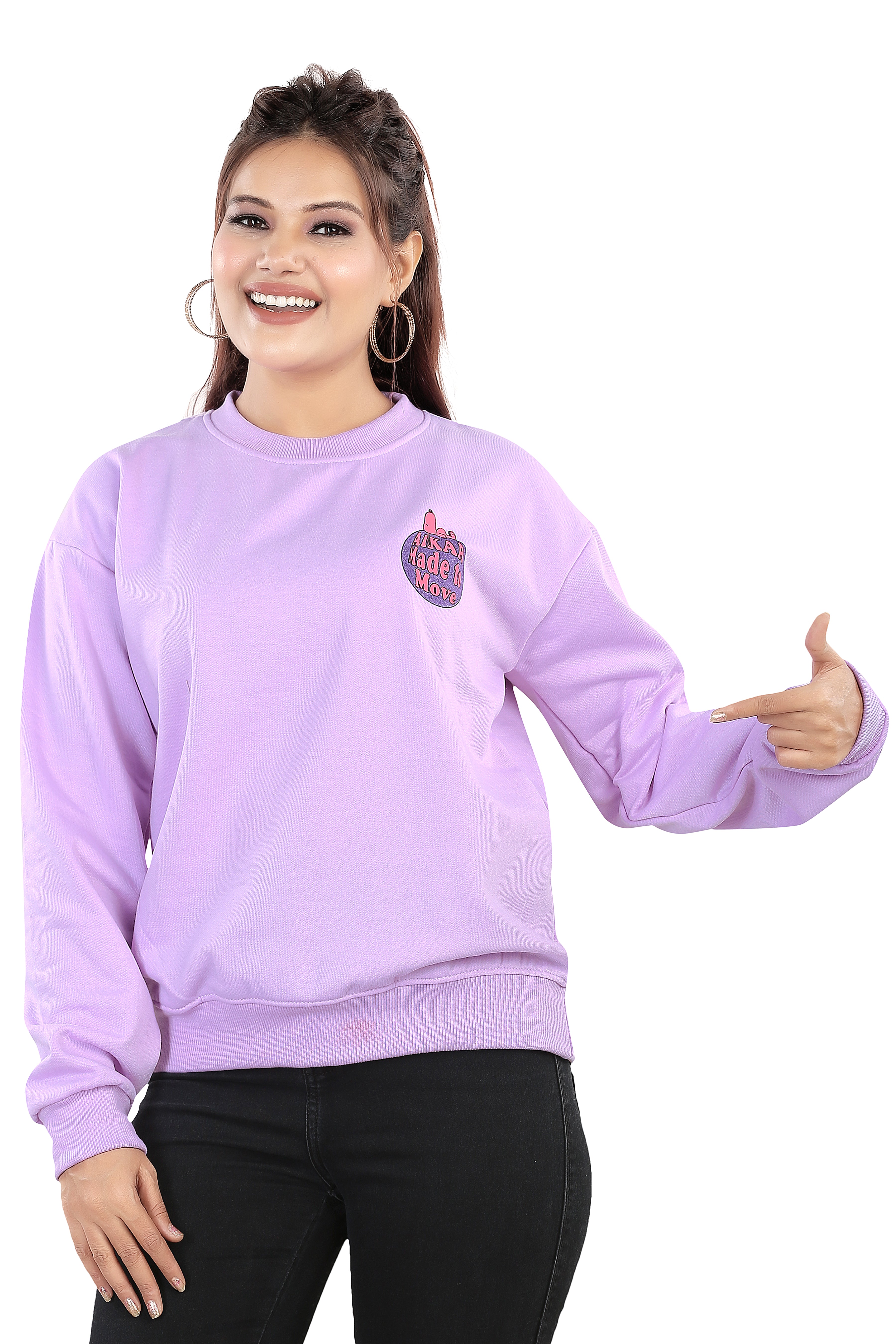 Women's RND Neck Fleese Top