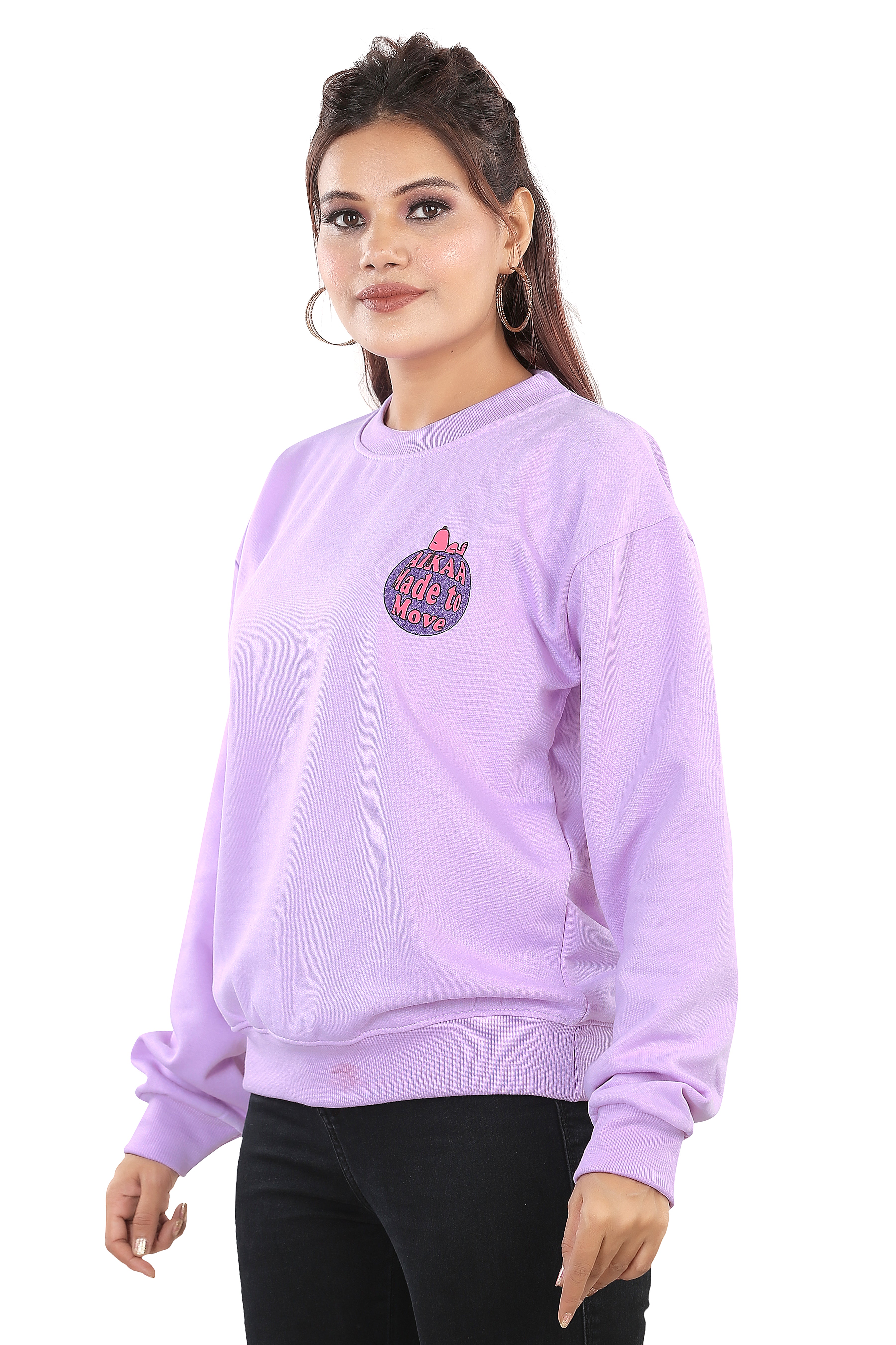 Women's RND Neck Fleese Top