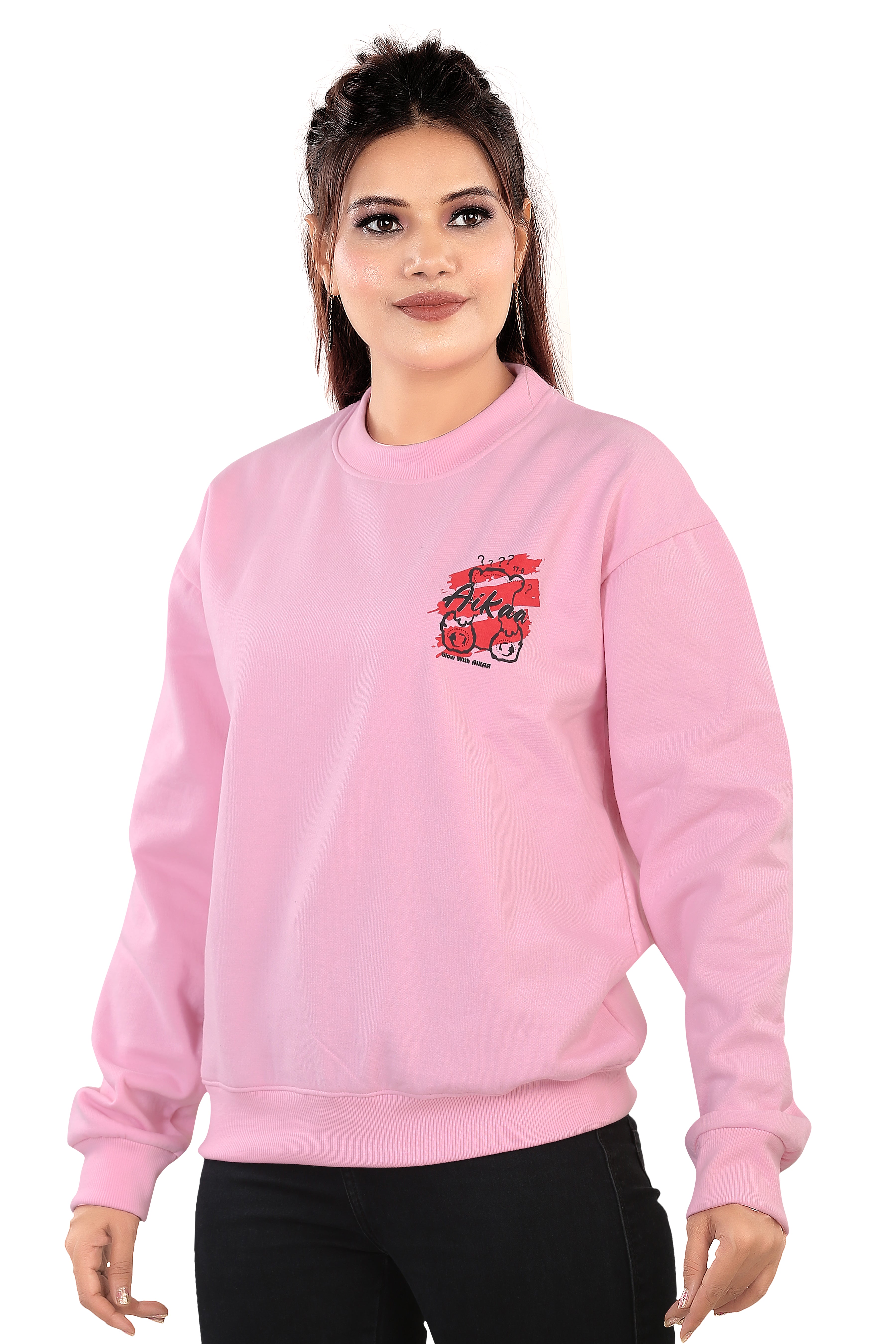 Women's RND Neck Fleese Top