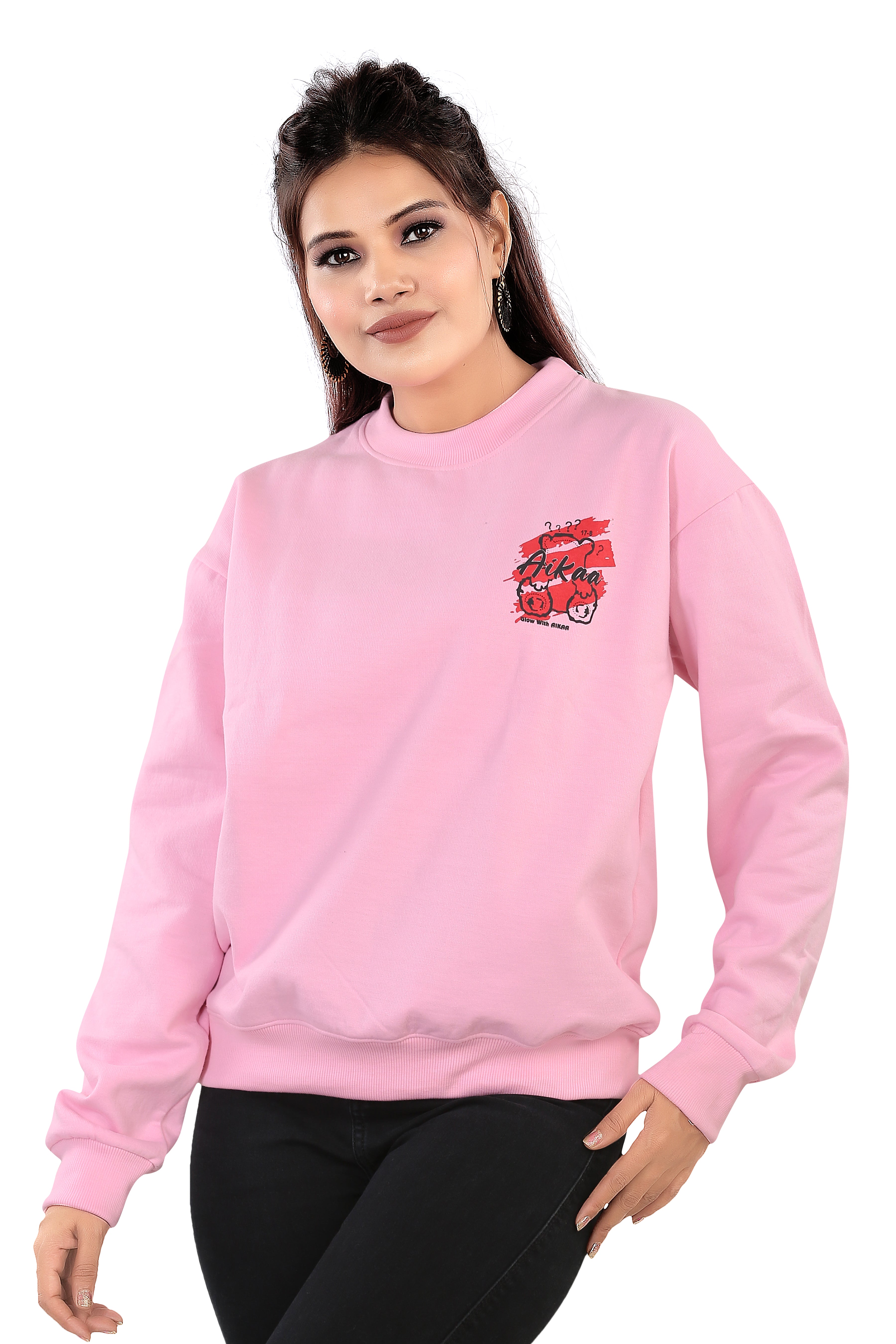 Women's RND Neck Fleese Top