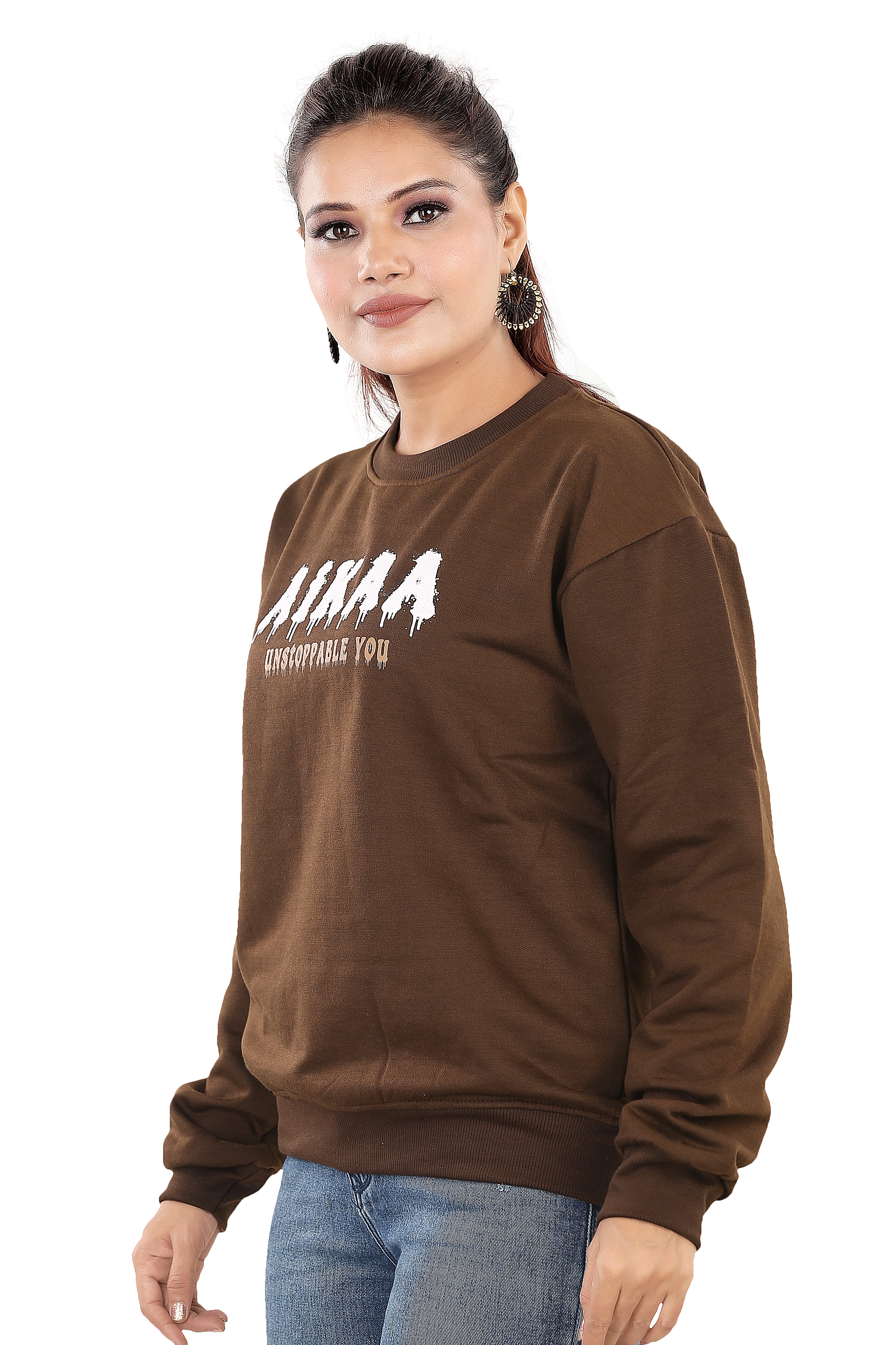Women's RND Neck Fleese Top
