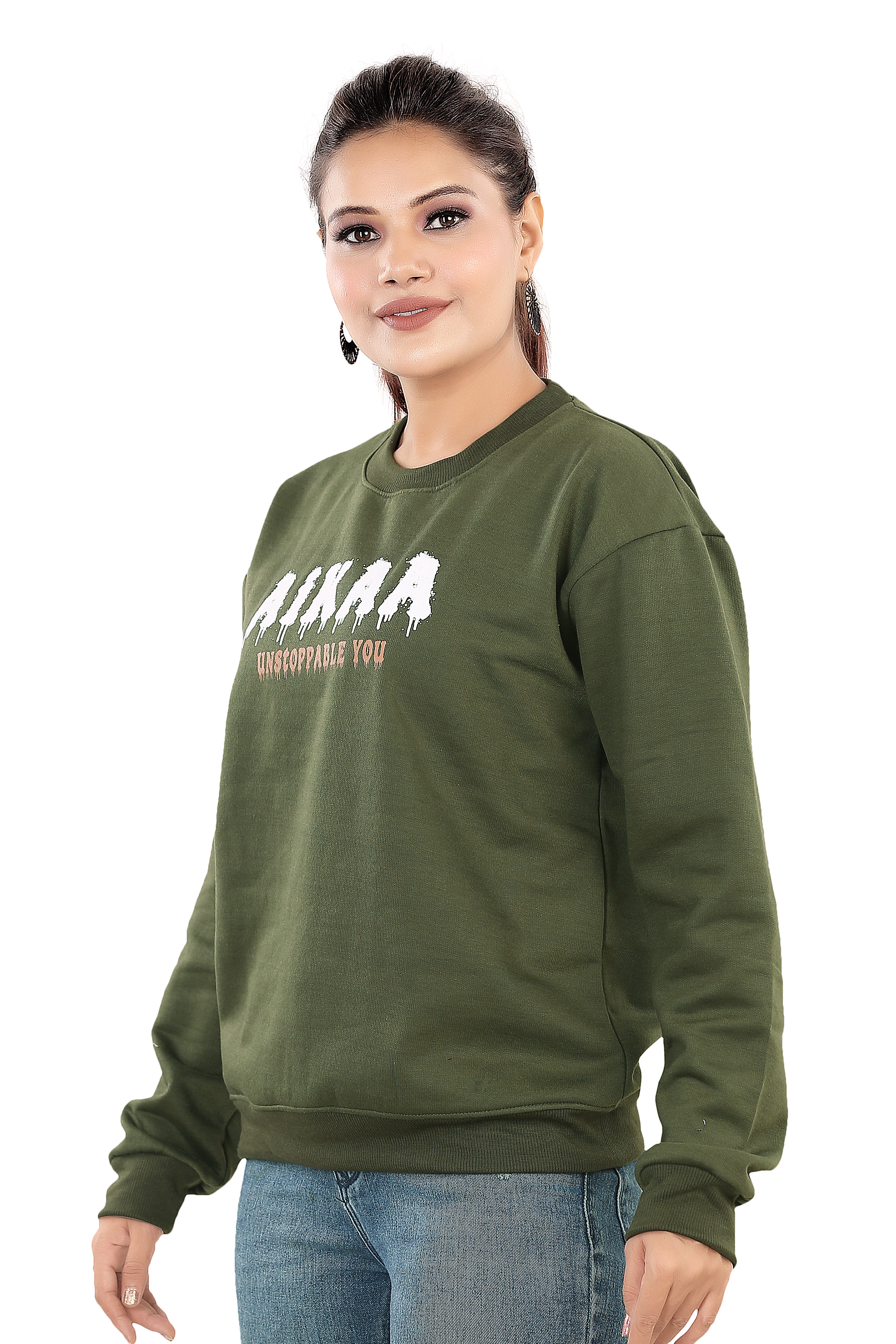 Women's RND Neck Fleese Top