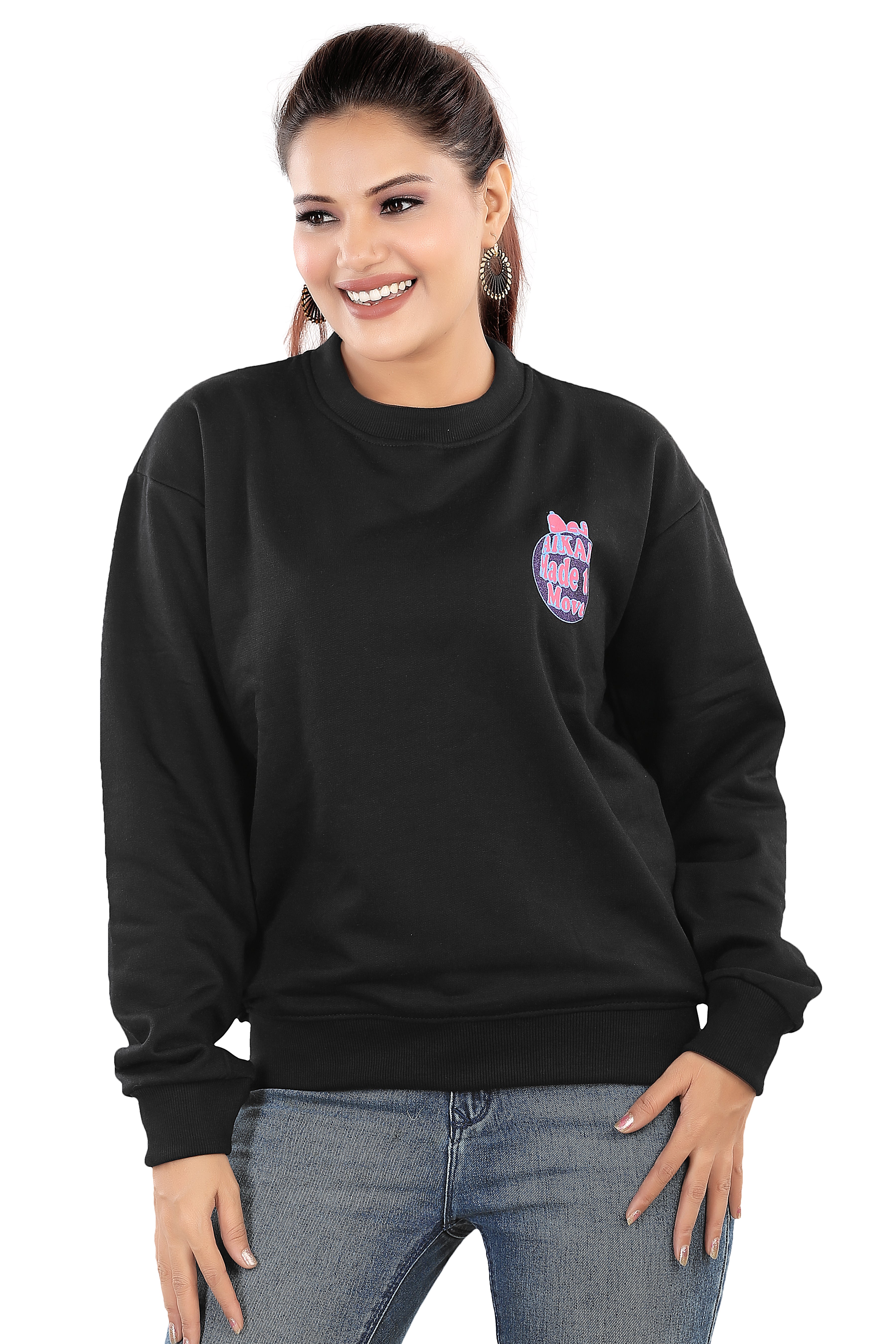 Women's RND Neck Fleese Top