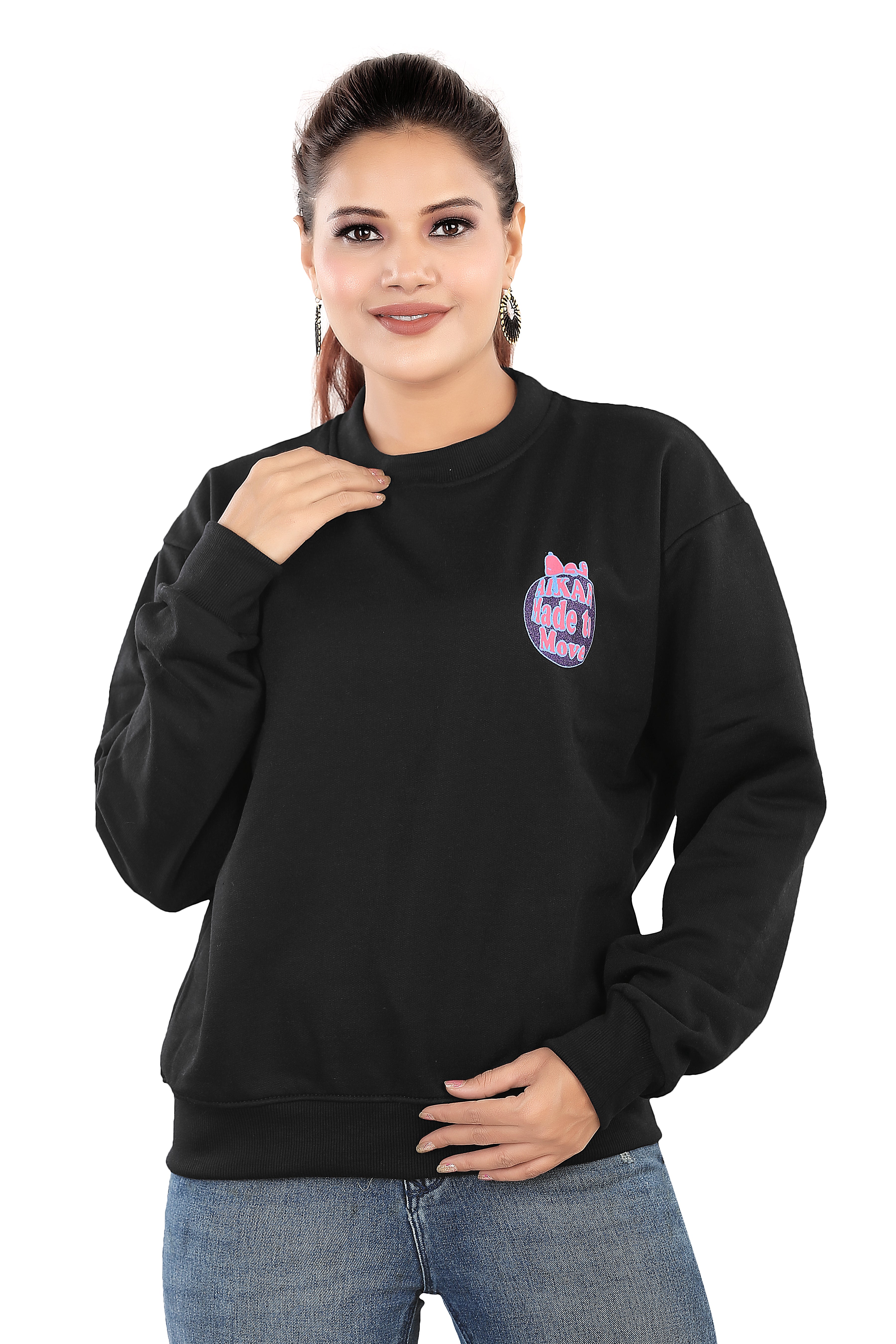 Women's RND Neck Fleese Top