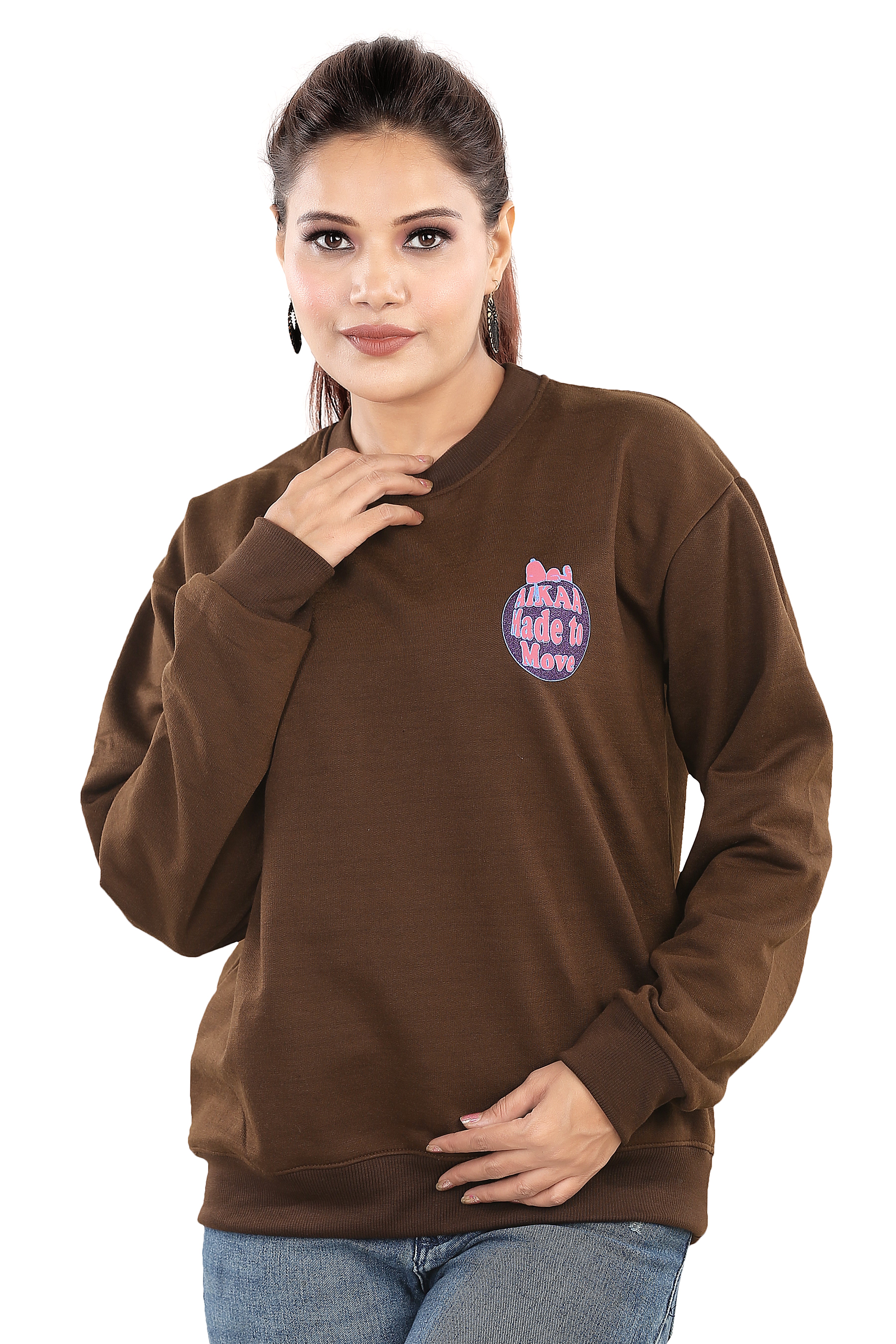 Women's RND Neck Fleese Top