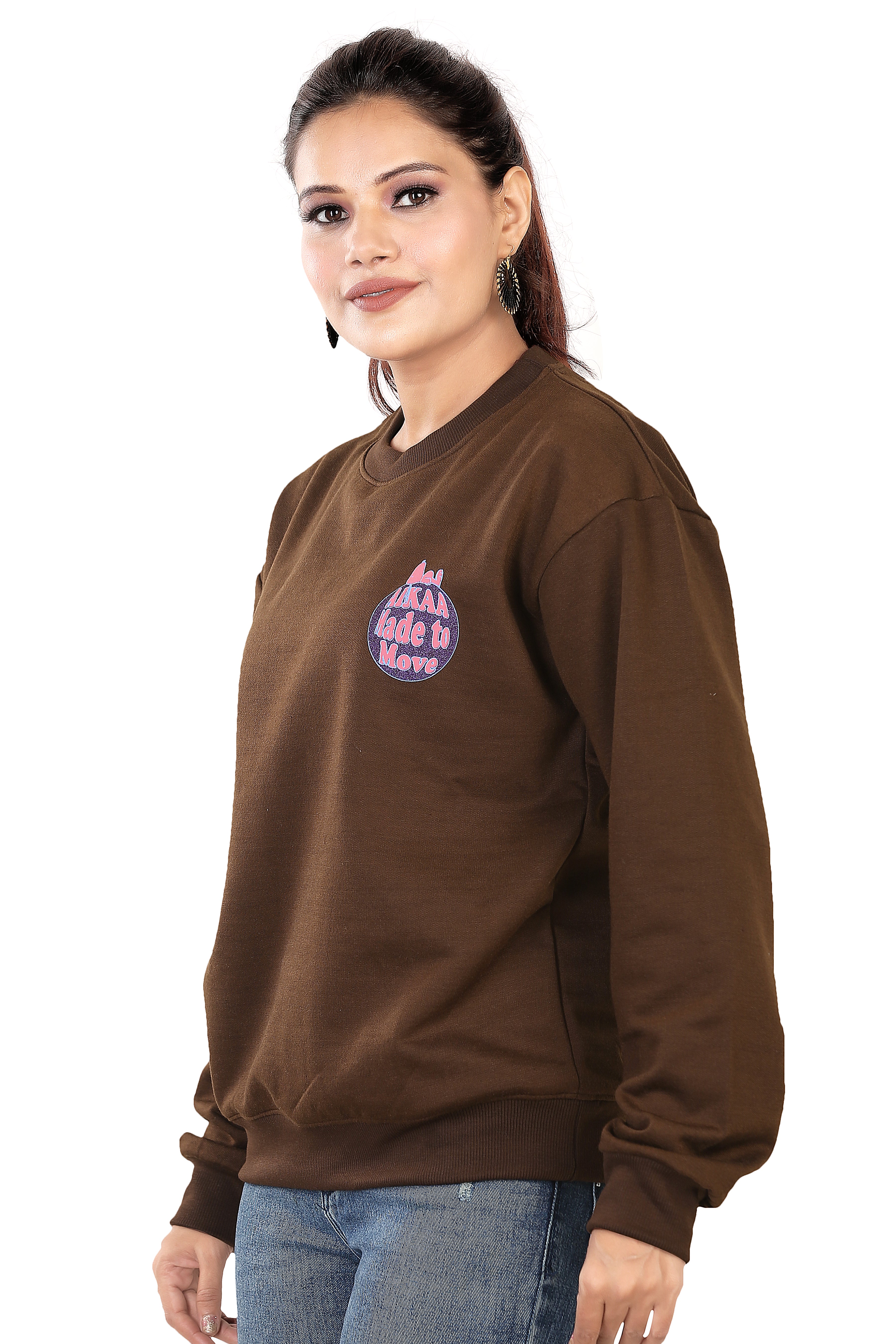 Women's RND Neck Fleese Top