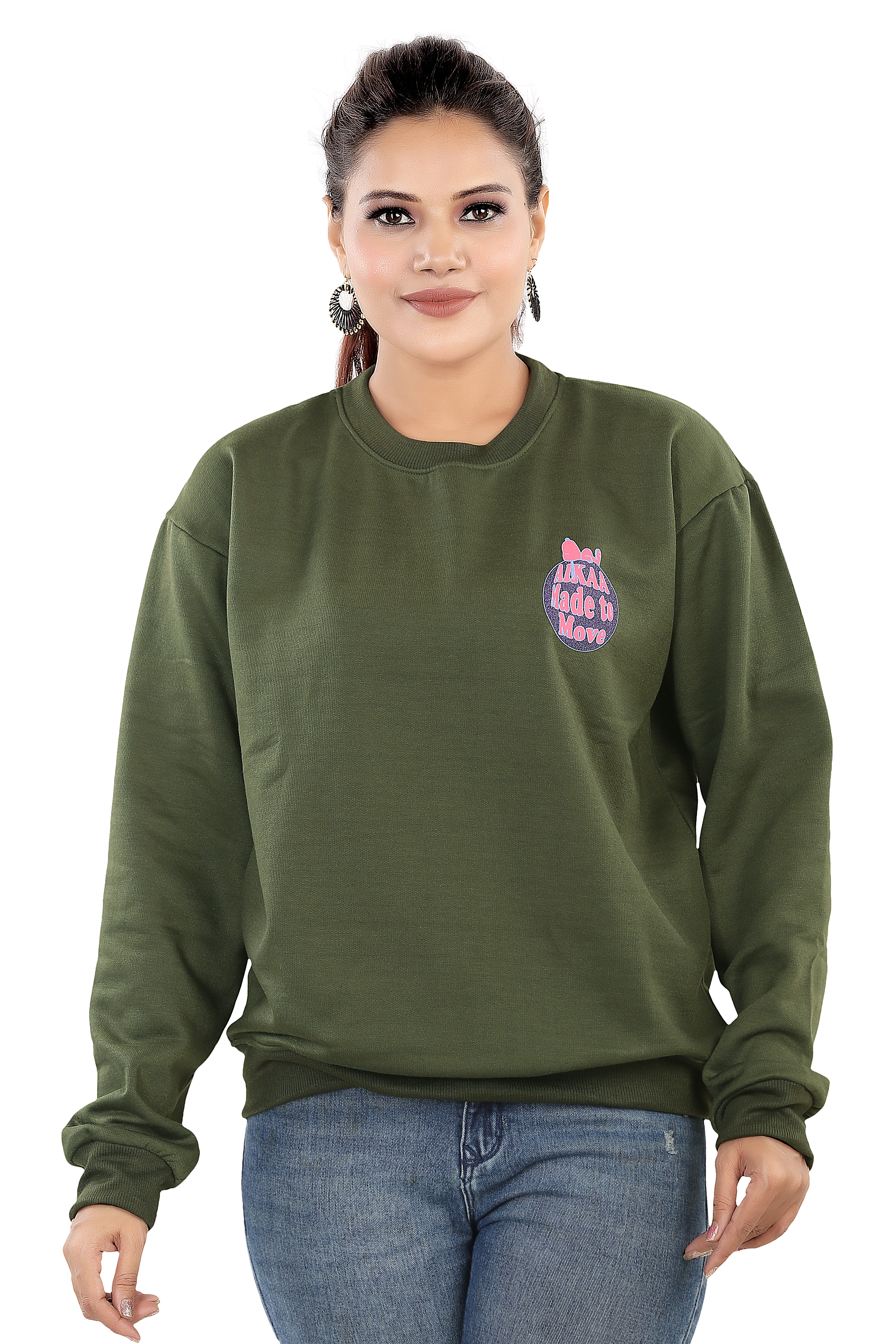 Women's RND Neck Fleese Top