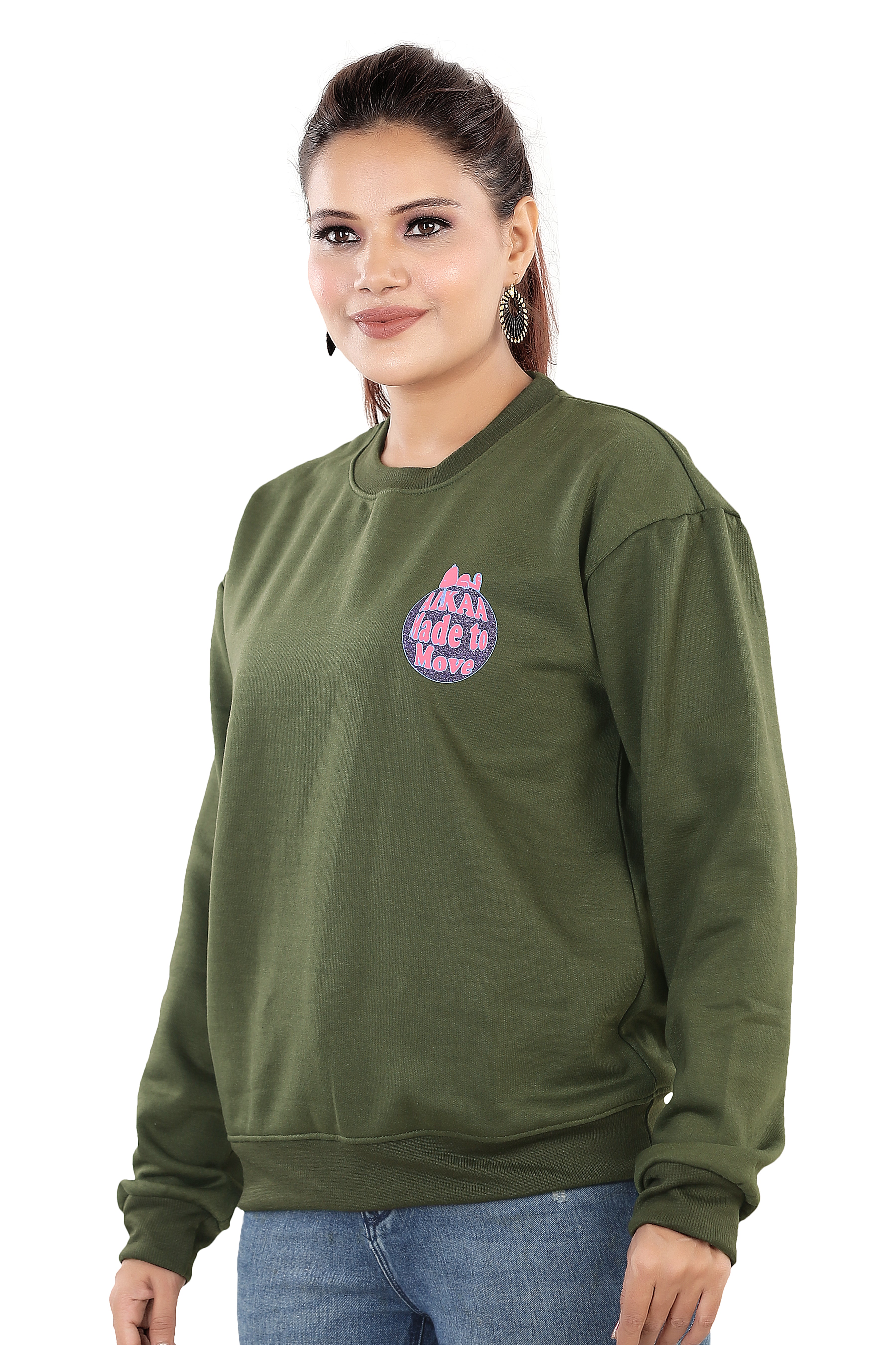 Women's RND Neck Fleese Top