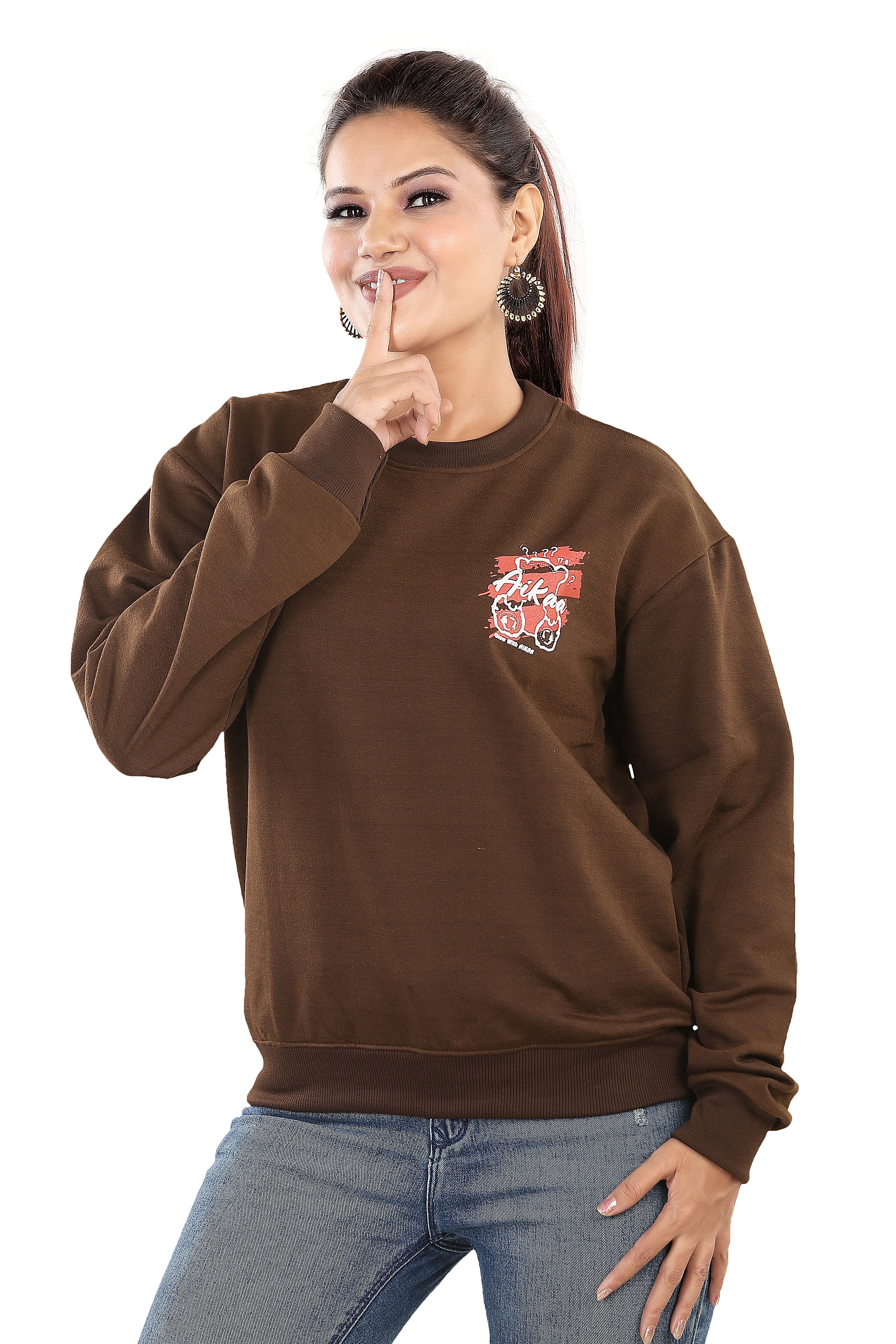 Women's RND Neck Fleese Top