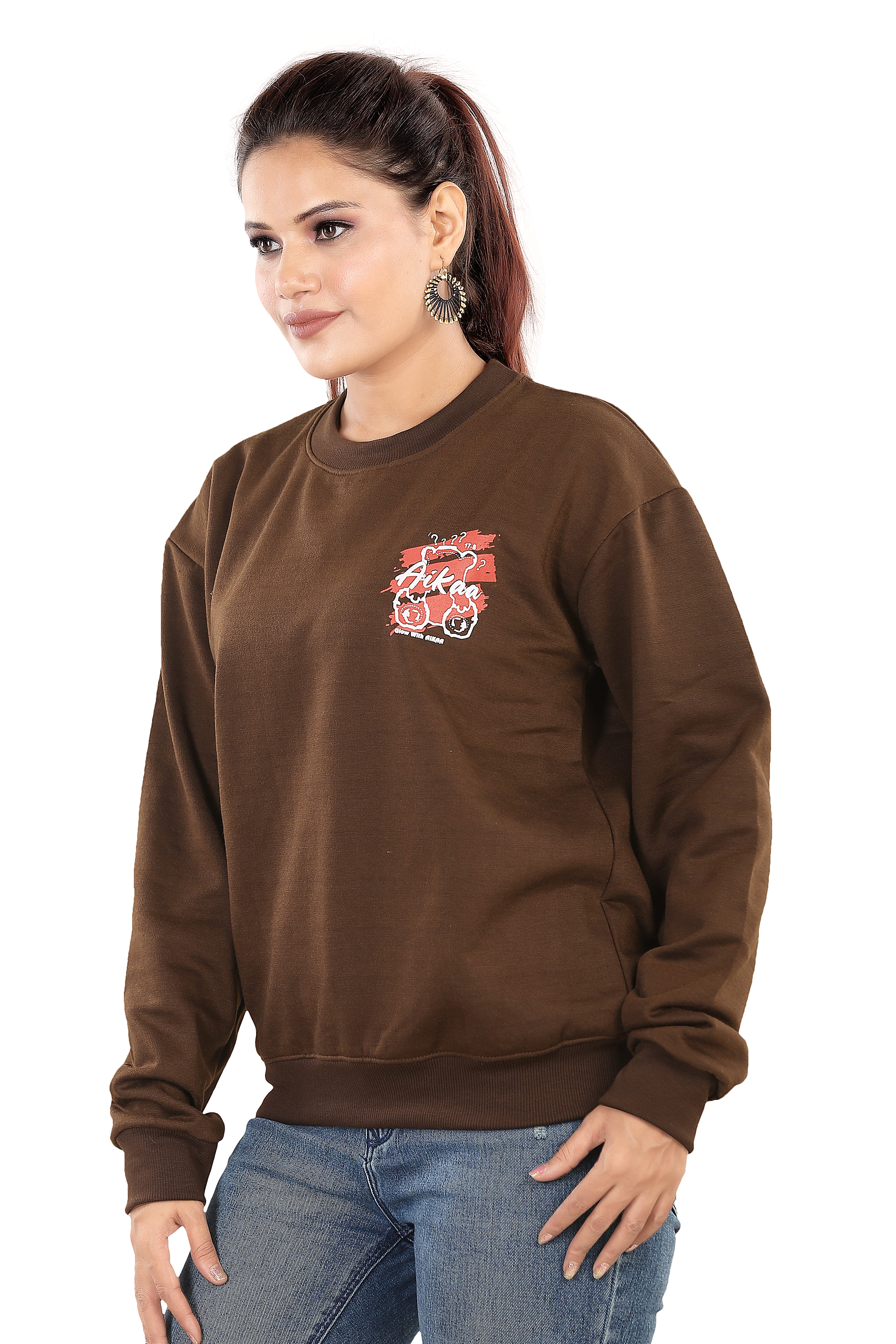 Women's RND Neck Fleese Top