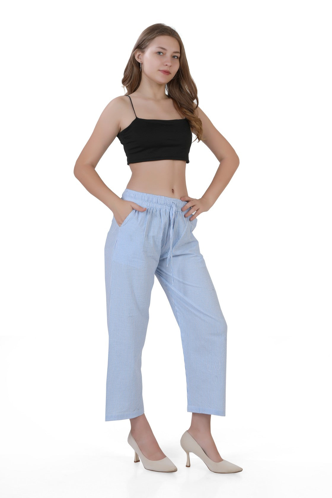 Women's Striped Straight Fit