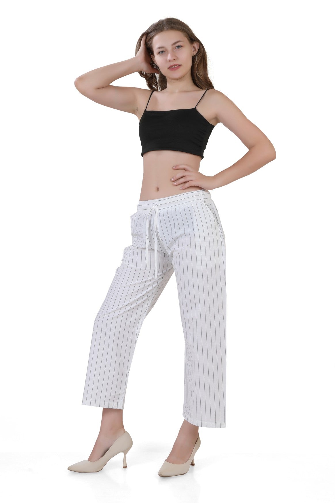 Women's Striped Straight Fit