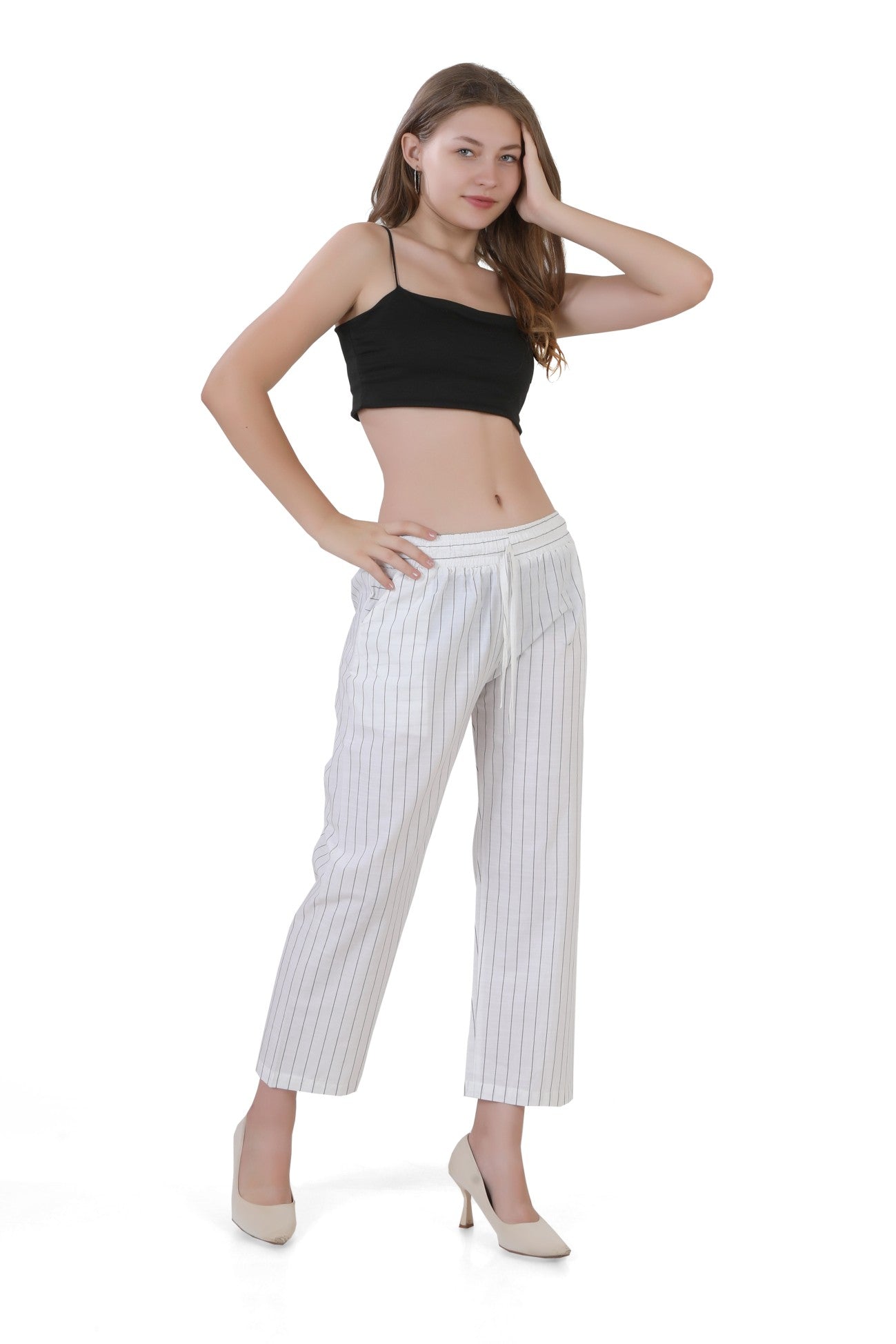 Women's Striped Straight Fit
