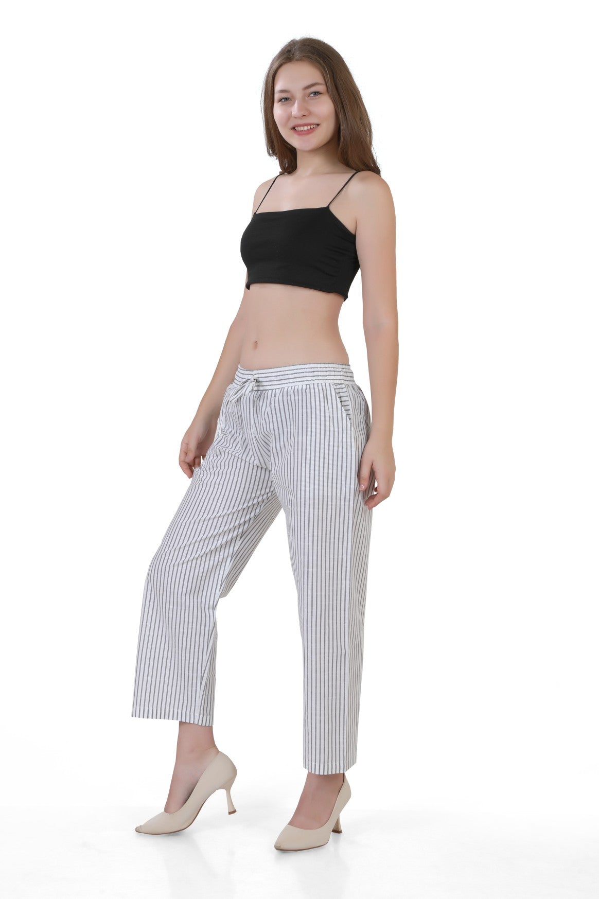 Women's Striped Straight Fit