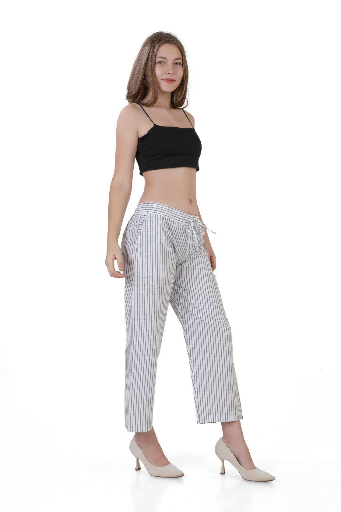Women's Striped Straight Fit