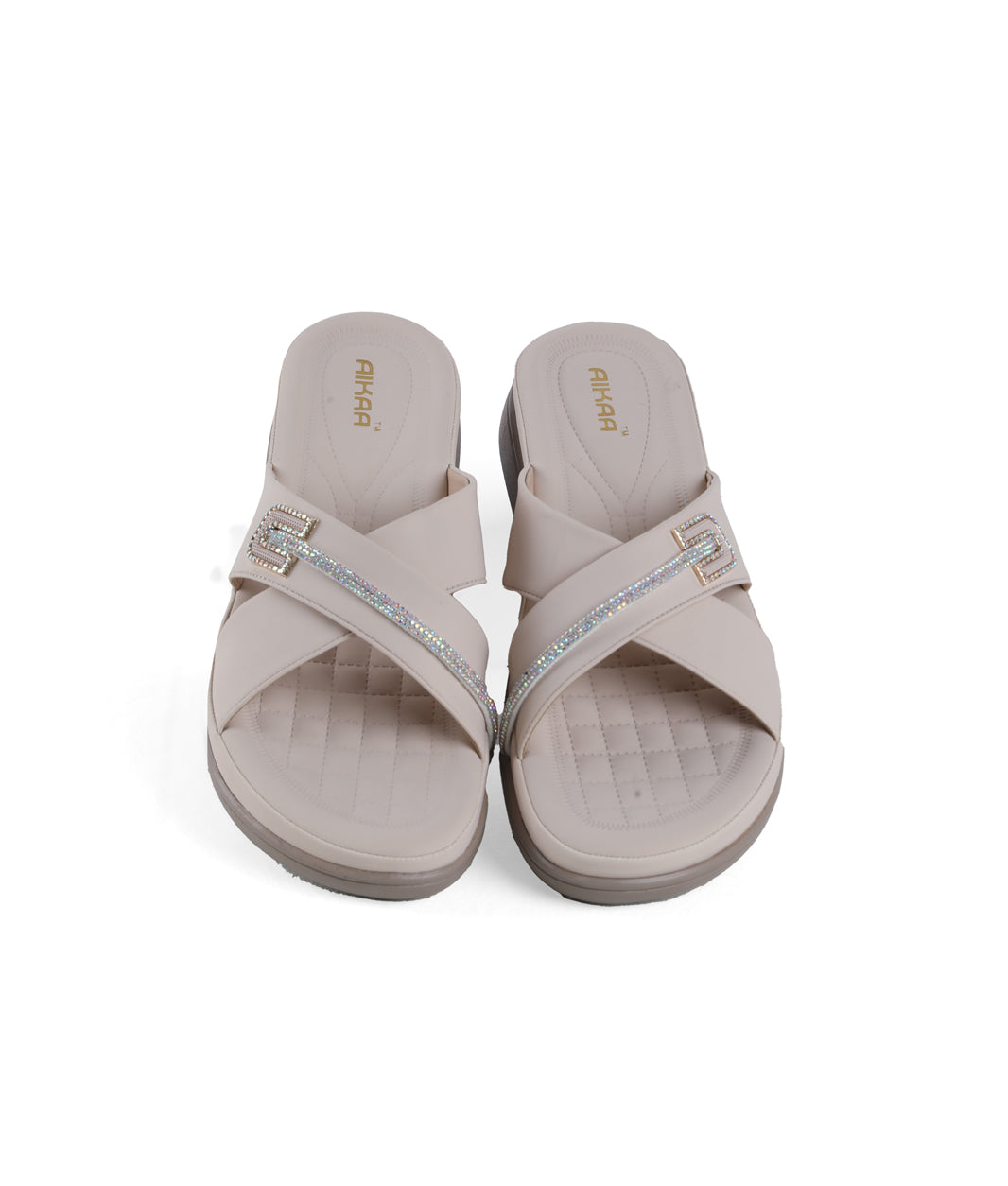 AIKAA Crystal Comfy Wedges