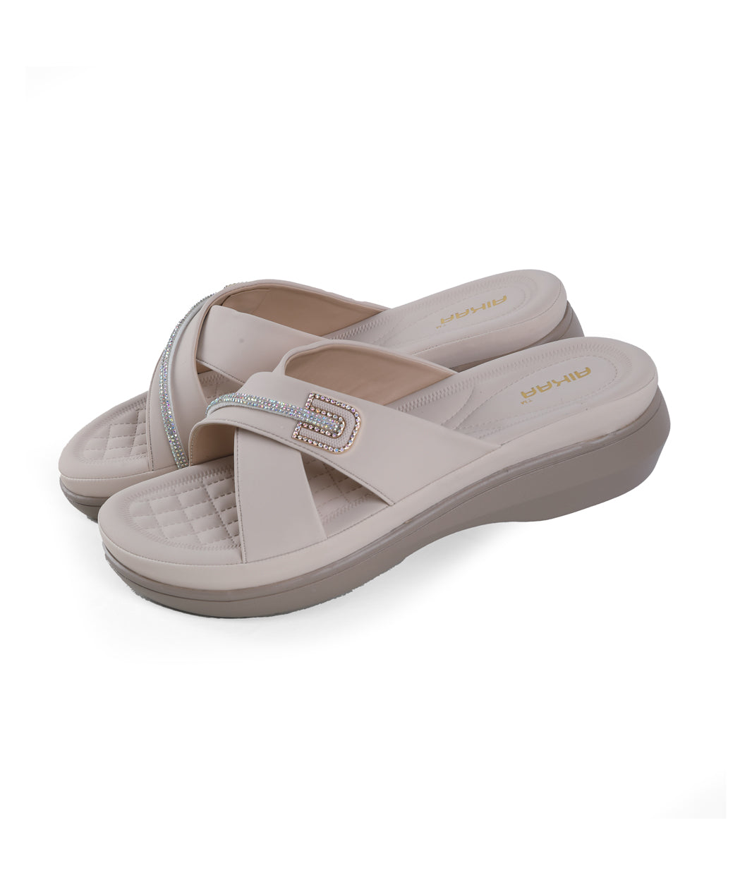 AIKAA Crystal Comfy Wedges