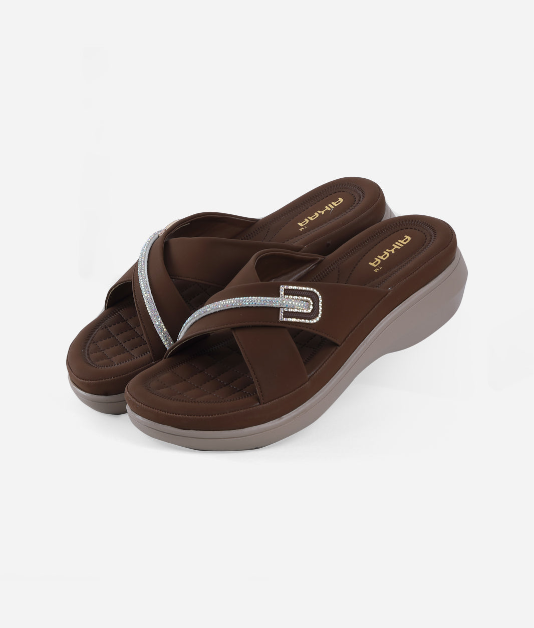 AIKAA Crystal Comfy Wedges