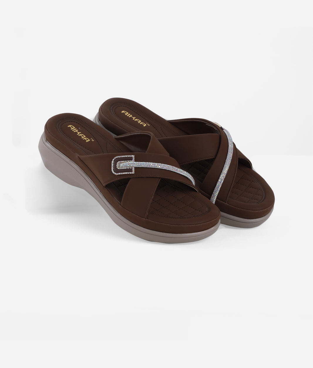AIKAA Crystal Comfy Wedges