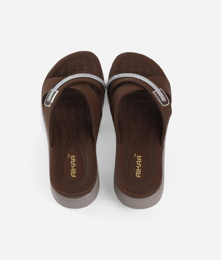 AIKAA Crystal Comfy Wedges